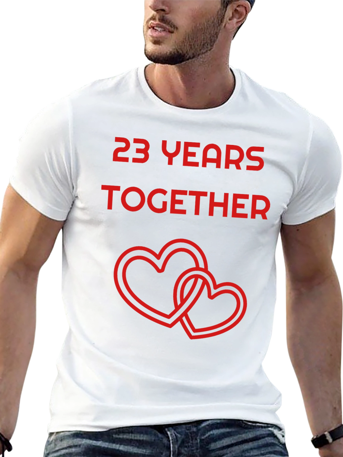 Black 23 Years Together Anniversary T-Shirt view 13