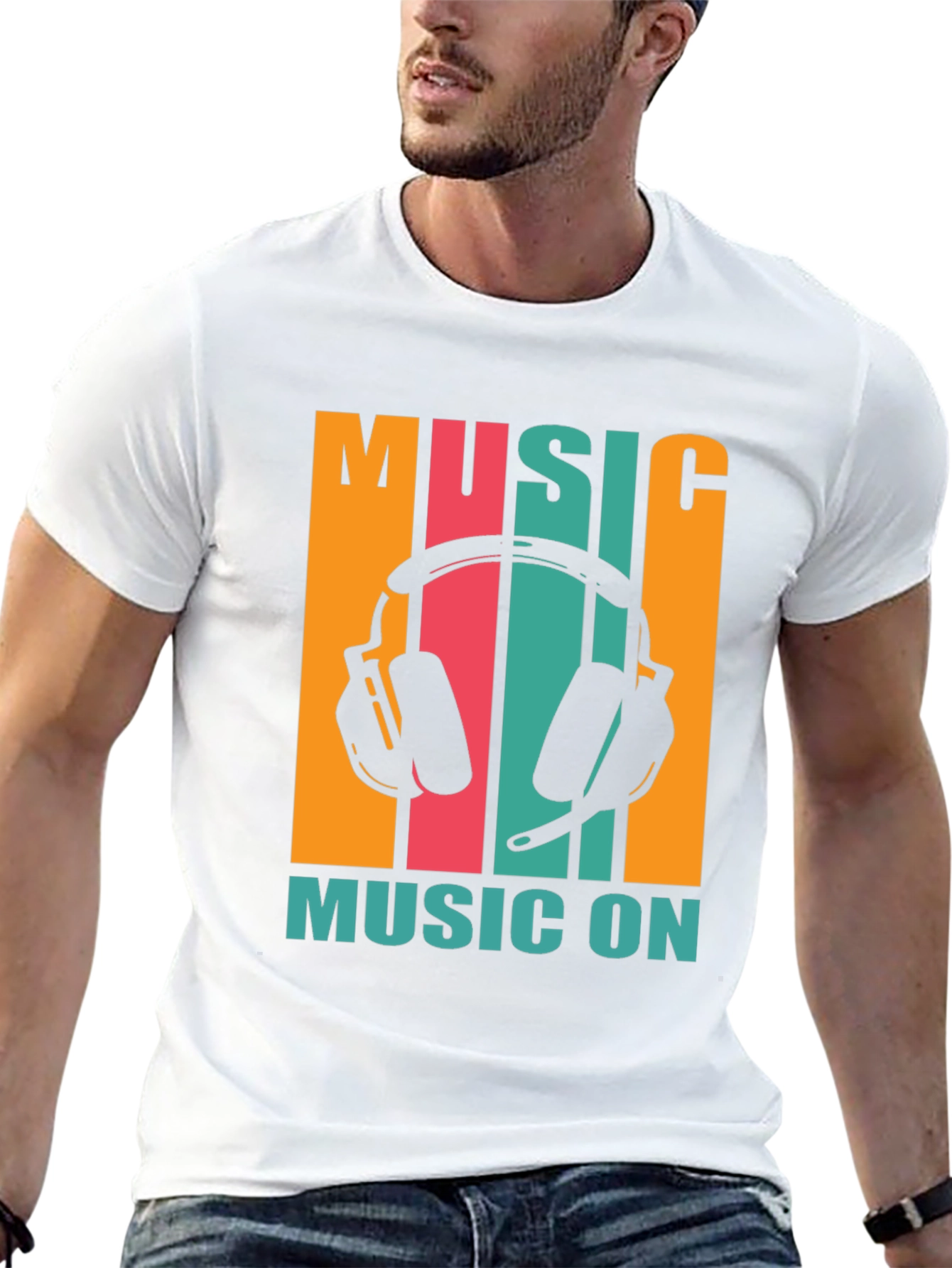 Black Music On Graphic Tee view 13