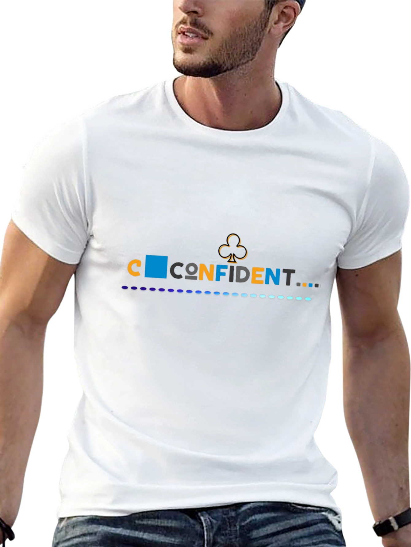 Black Confident Graphic Print Black T-Shirt view 13