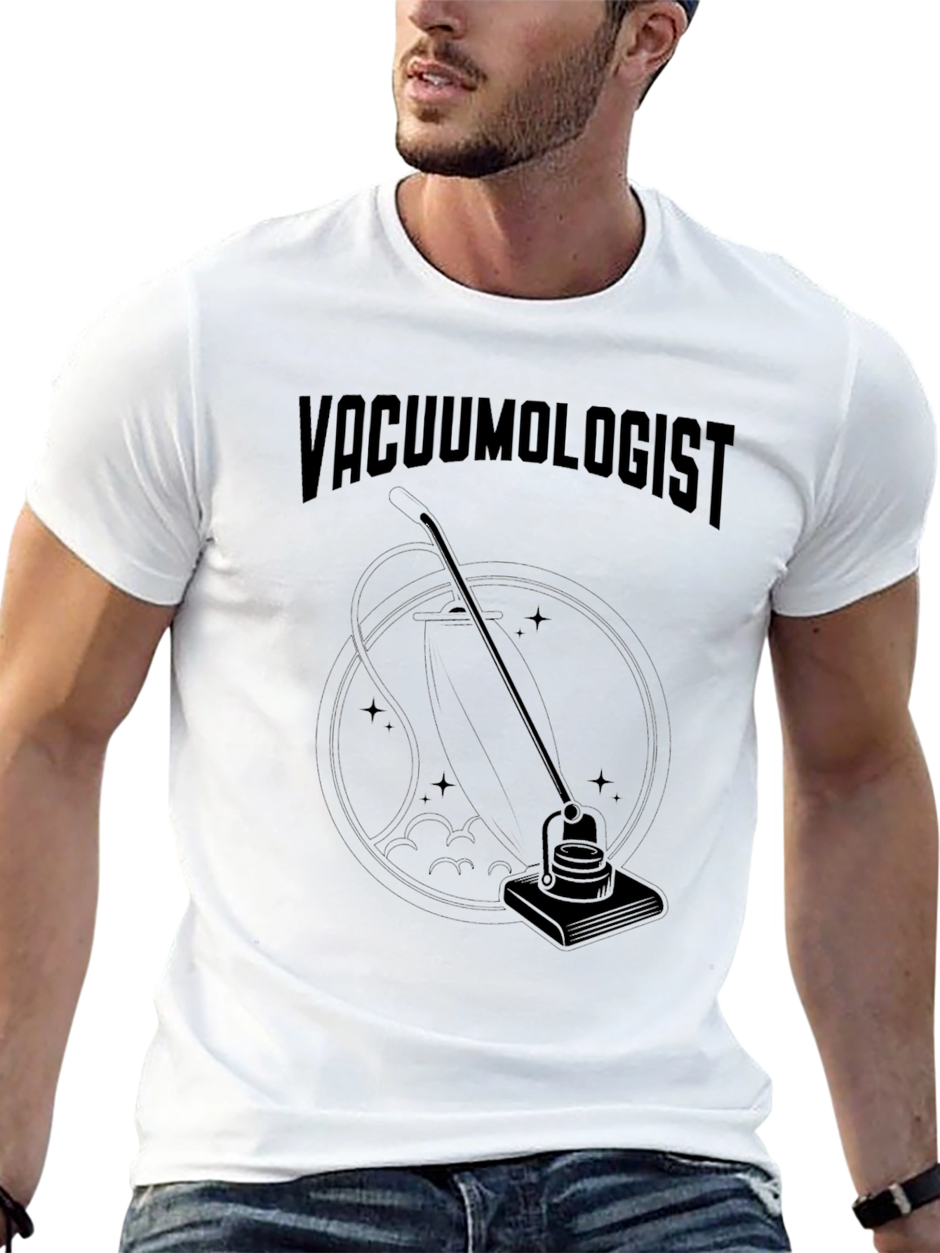 Black Vacuumologist T-Shirt - A Clean Design view 13