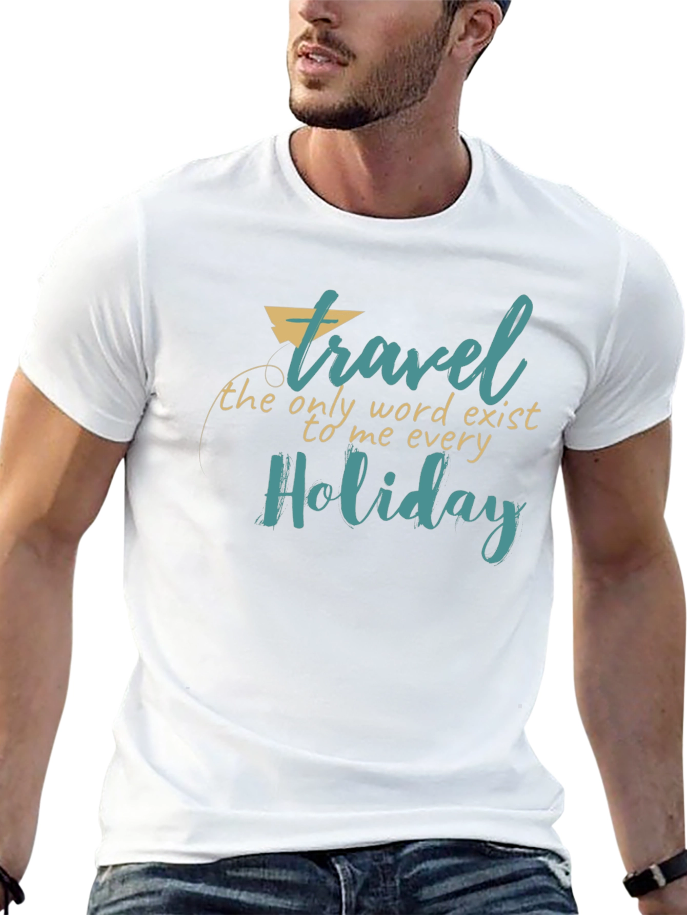 Black Travel Holiday Graphic Print Black T-Shirt view 13