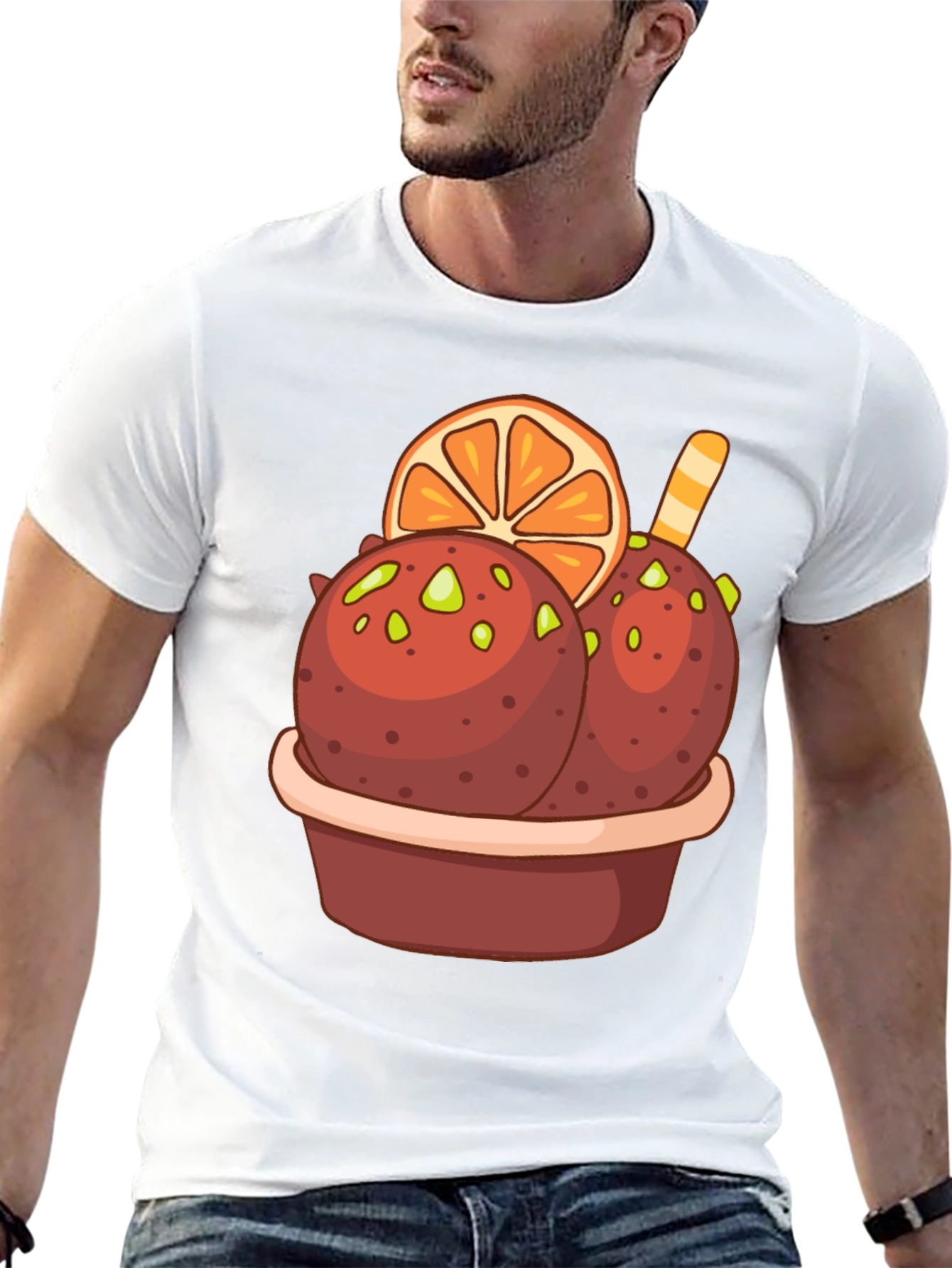 Black Ice Cream Dessert Graphic Tee view 13