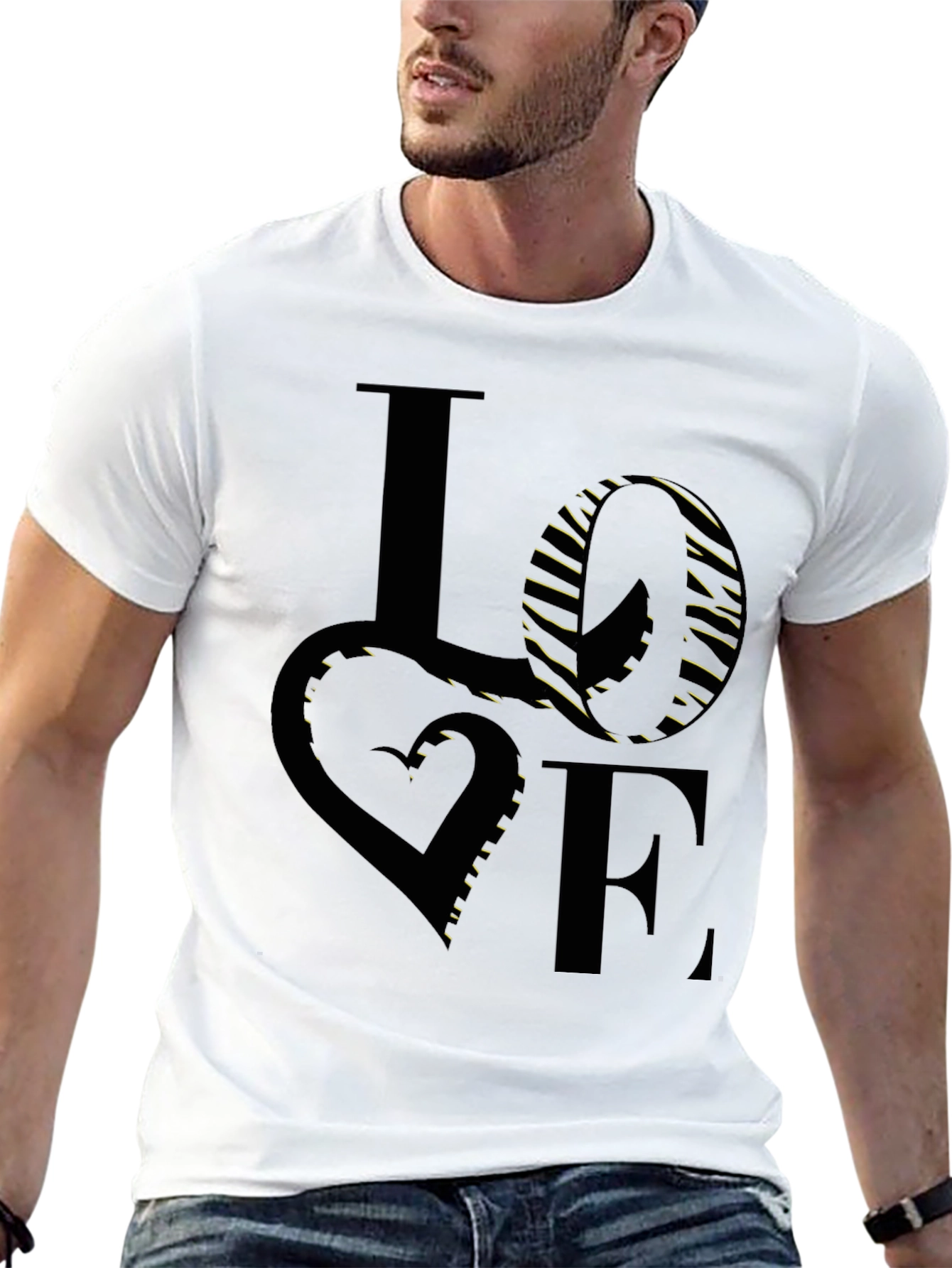 Black Love Graphic Black T-Shirt view 13