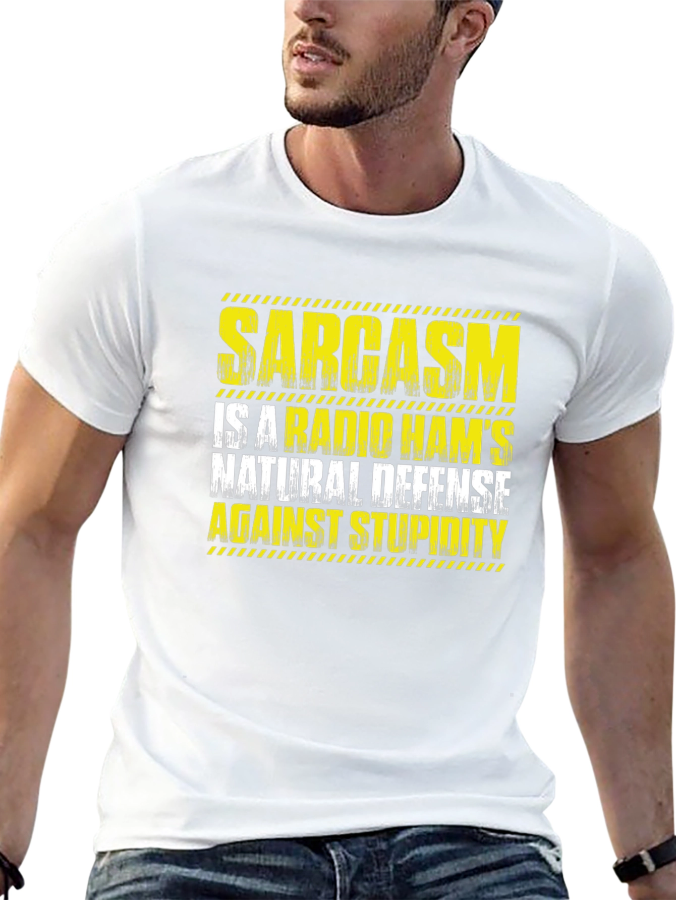 Black Sarcasm Radio Ham's Defense T-Shirt view 13