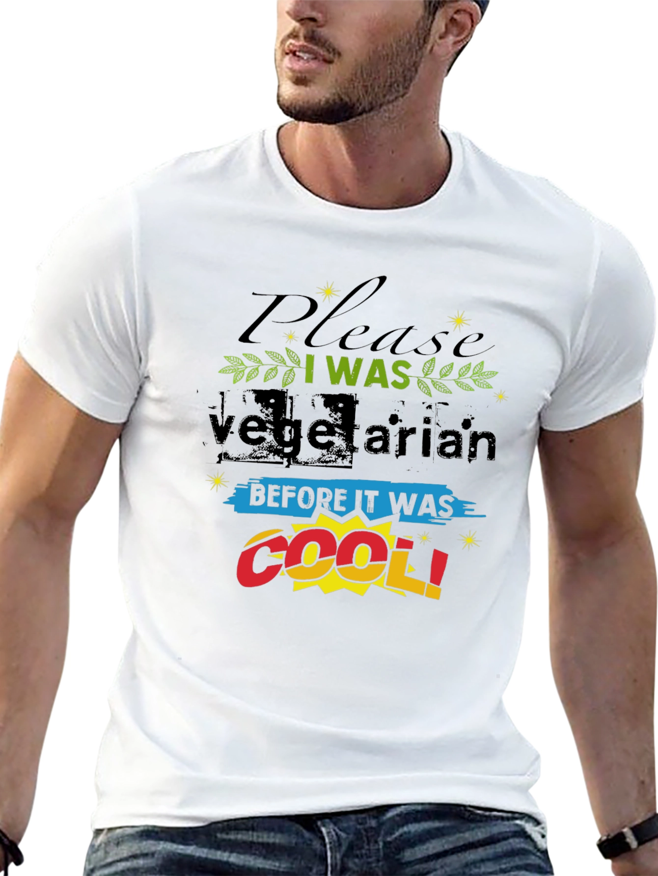 Black Vegetarian Before It Was Cool Graphic Tee view 13