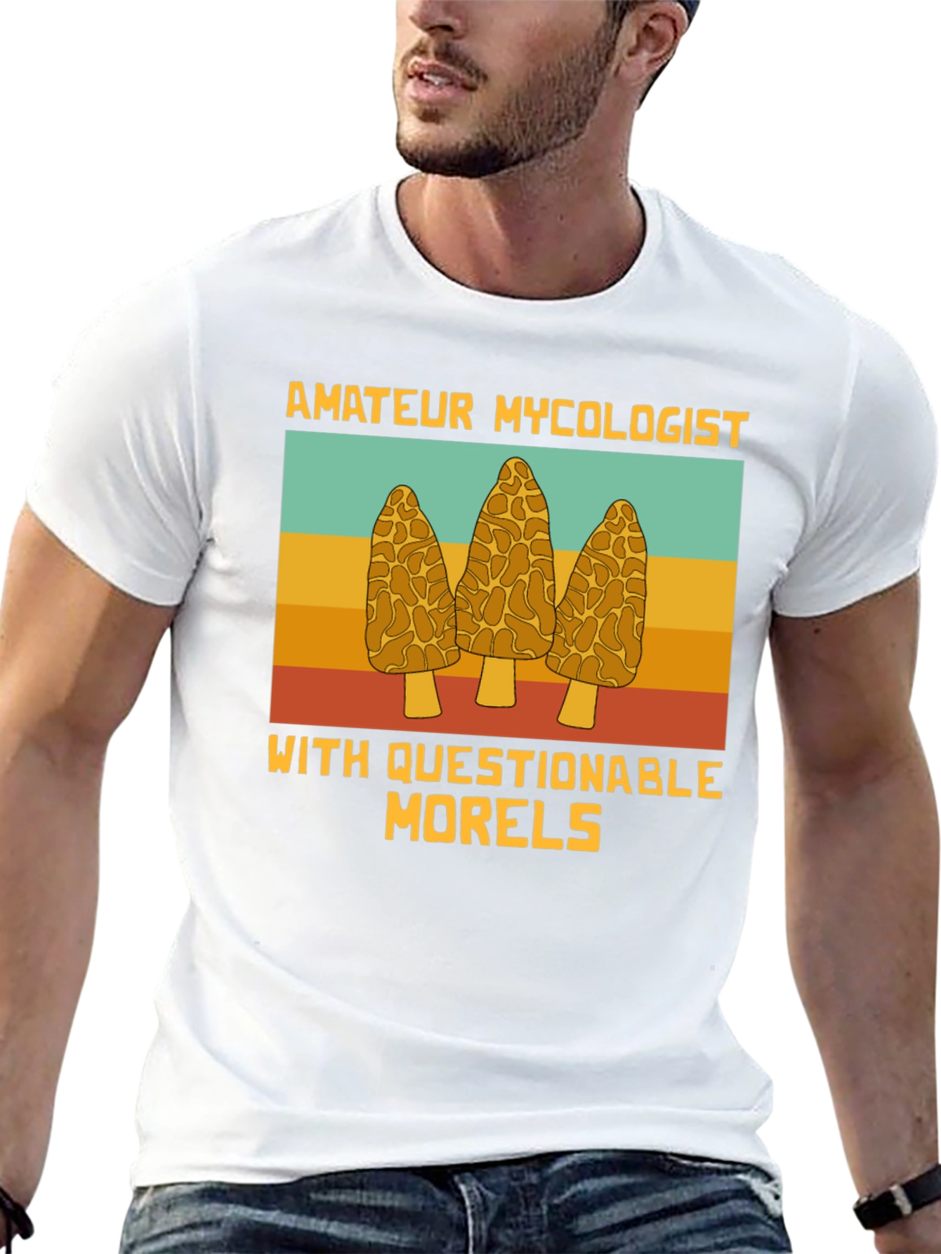 Black Amateur Mycologist Morels T-Shirt view 13