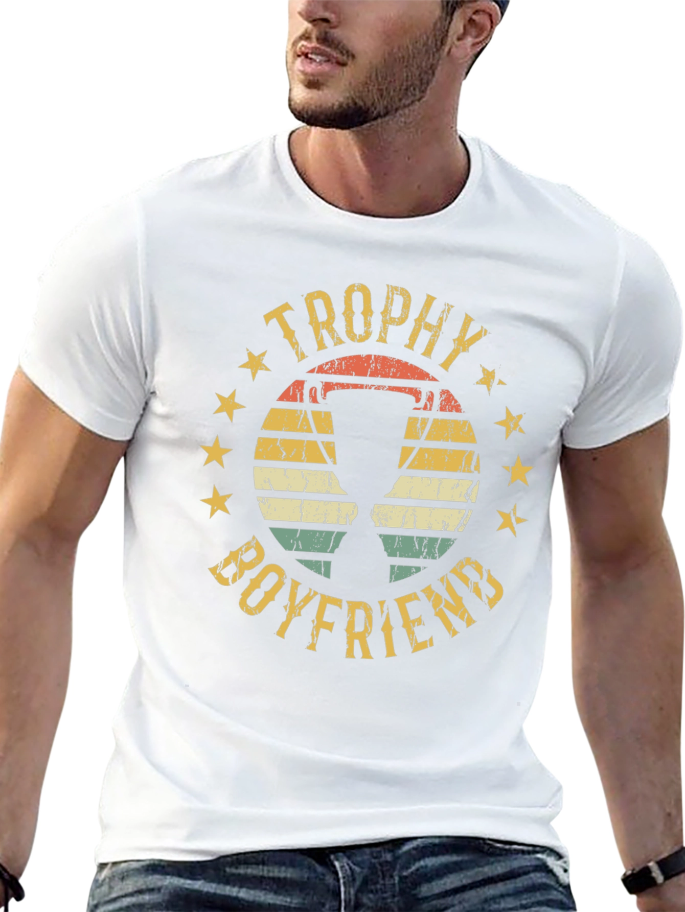 Black Trophy Boyfriend Retro Graphic Tee view 13
