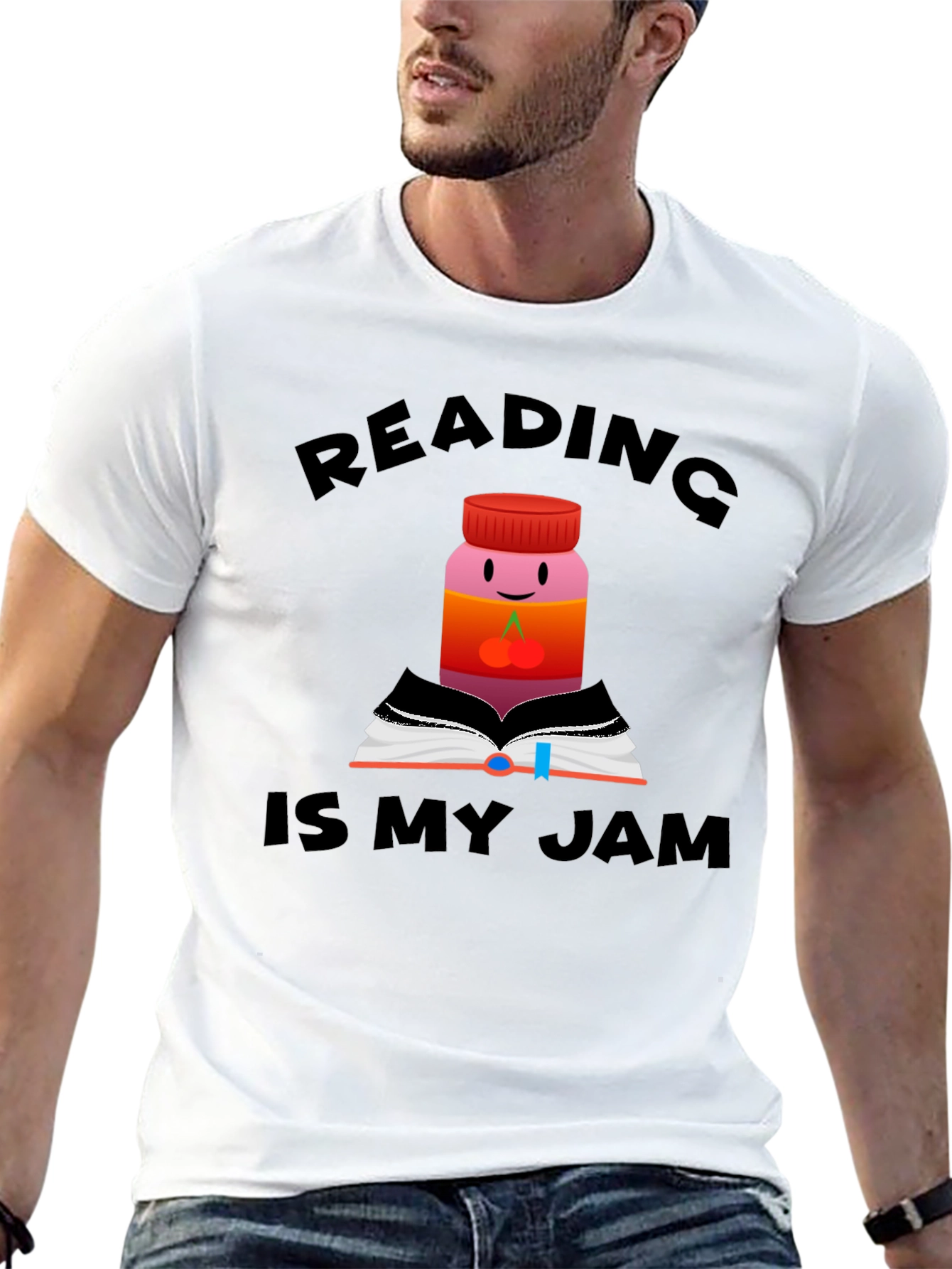 Black Reading is My Jam Funny T-Shirt view 13