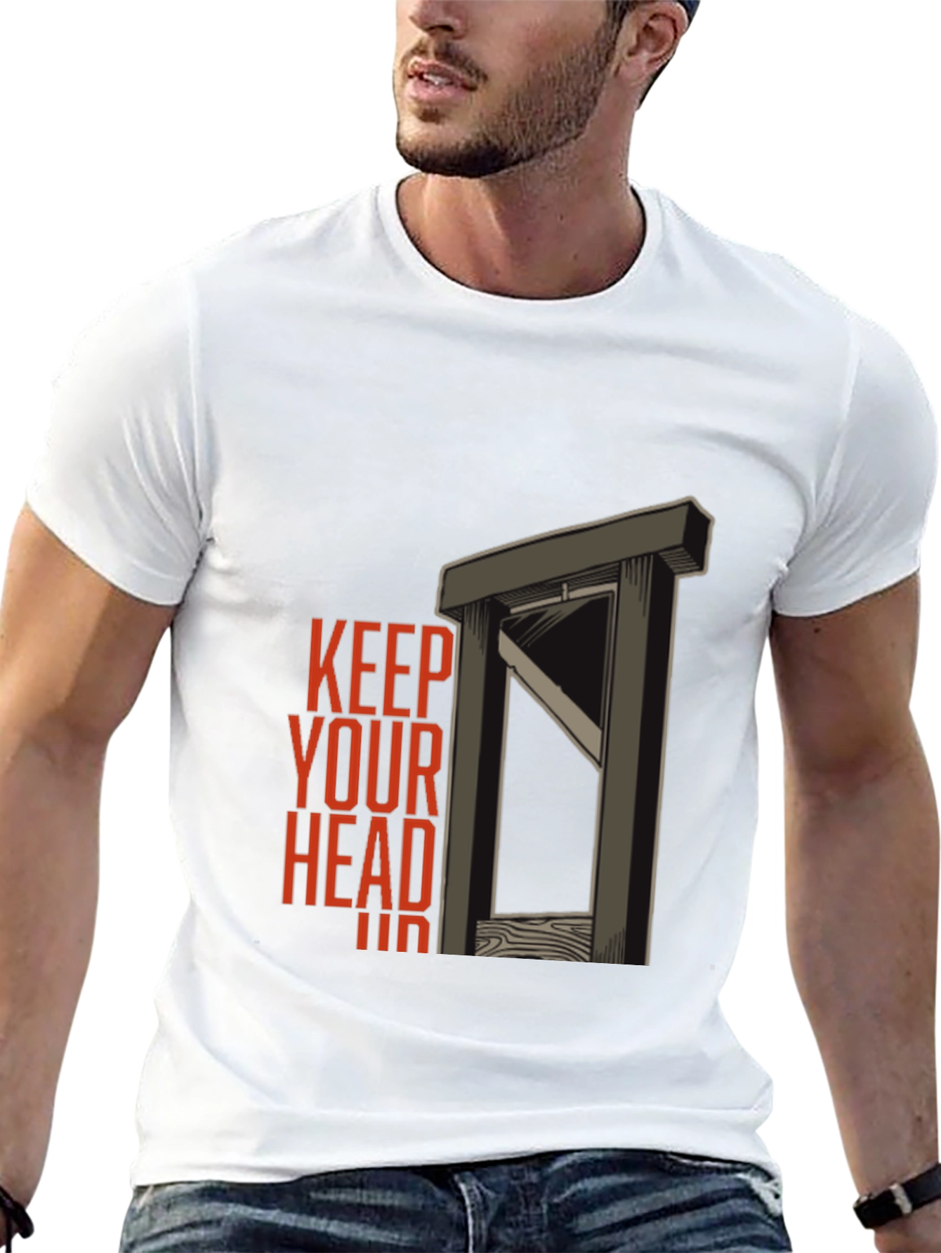 Black Keep Your Head Shirt - Dark Humor Graphic Tee view 13