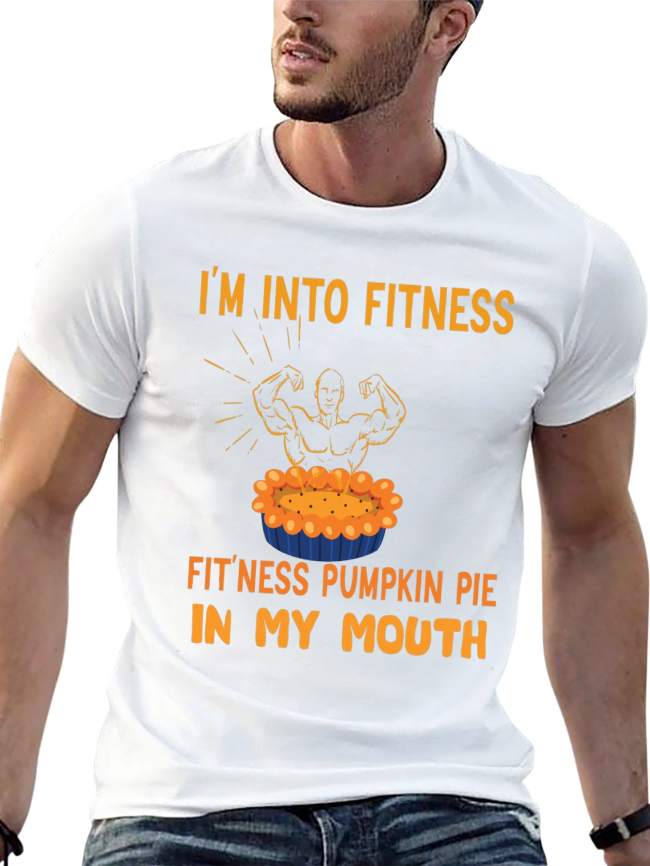 Black Fitness Pumpkin Pie T-Shirt view 13