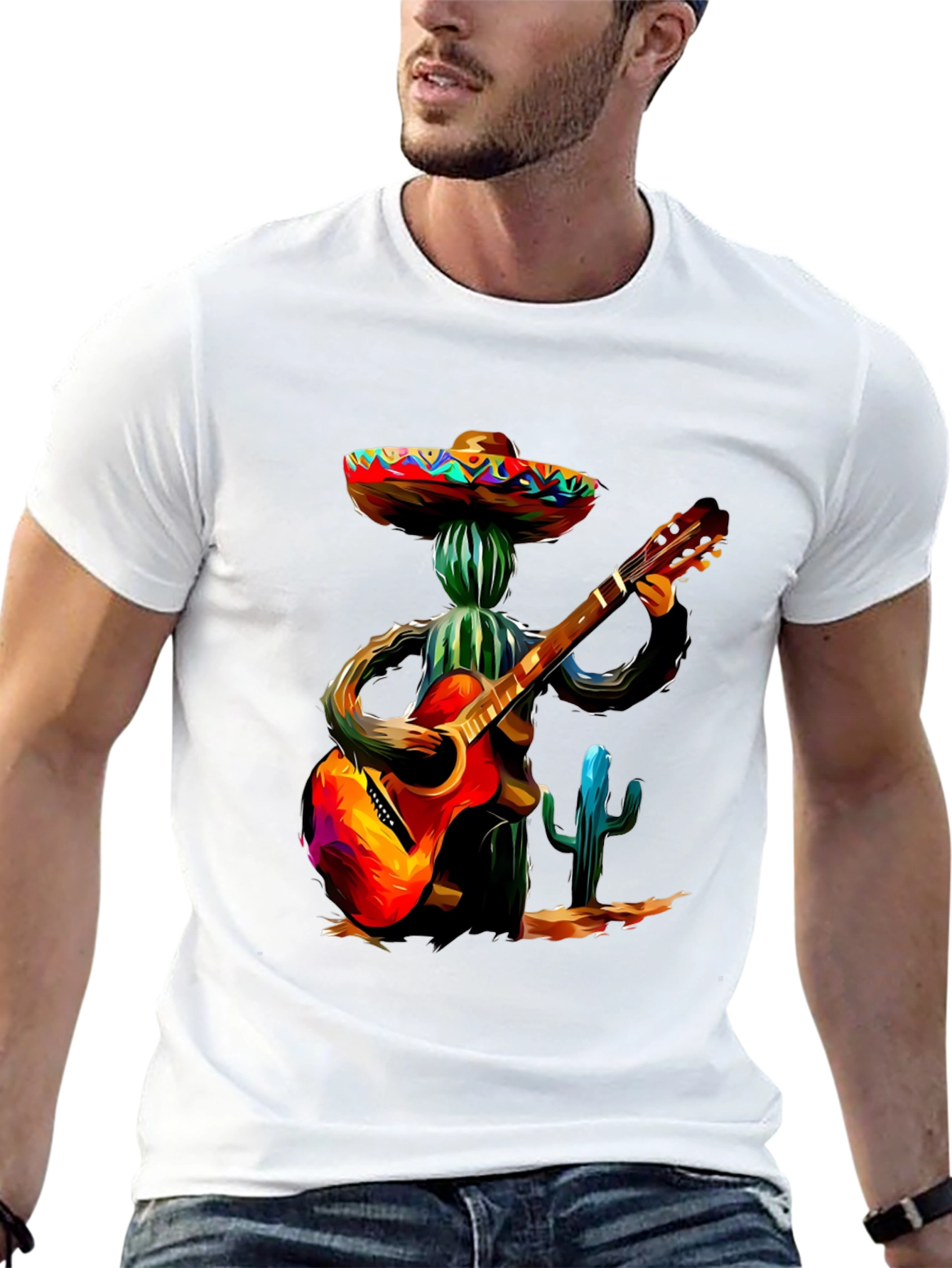 Black Cactus Mariachi T-Shirt view 13