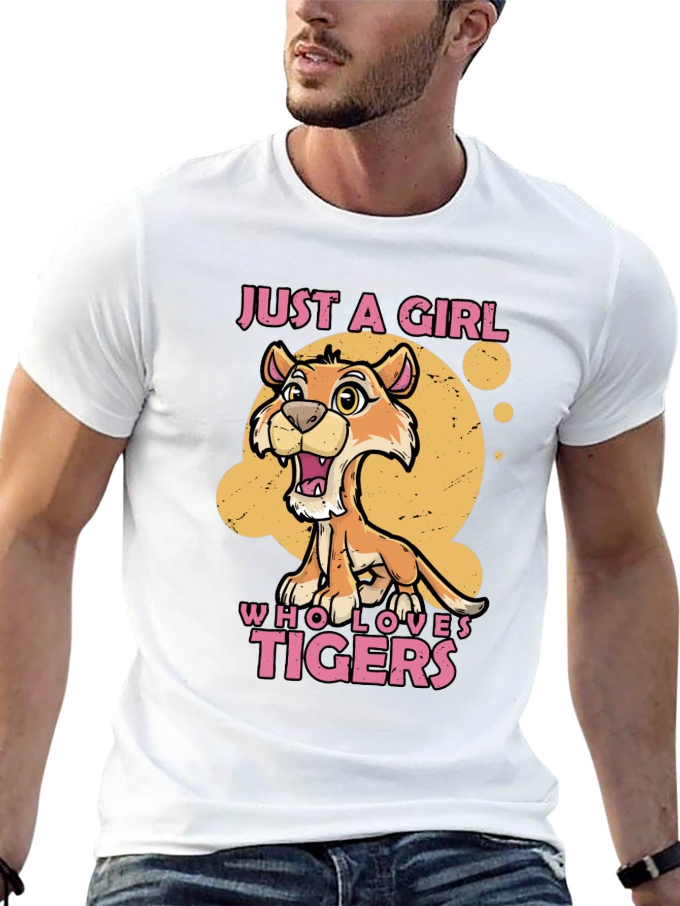 Black Just A Girl Who Loves Tigers T-Shirt view 13