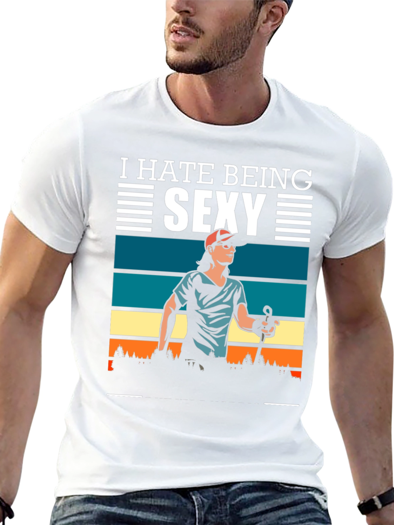 Black I Hate Being Sexy T-Shirt view 13