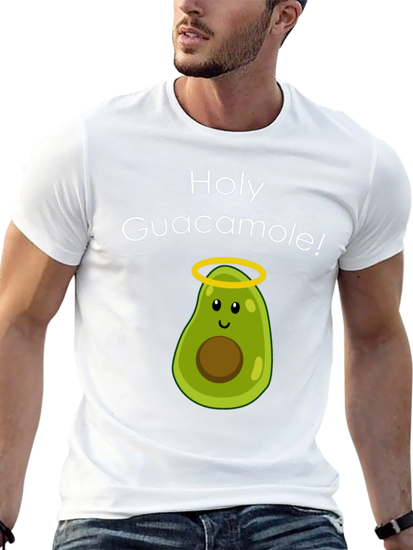 Black Holy Guacamole! Avocado T-Shirt - Funny Graphic Tee view 13