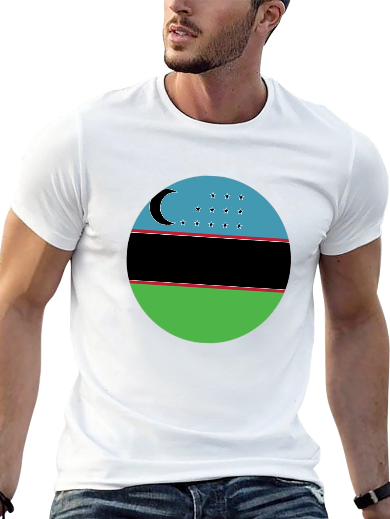 Black Uzbekistan Flag T-Shirt - Patriotic Pride Tee view 13