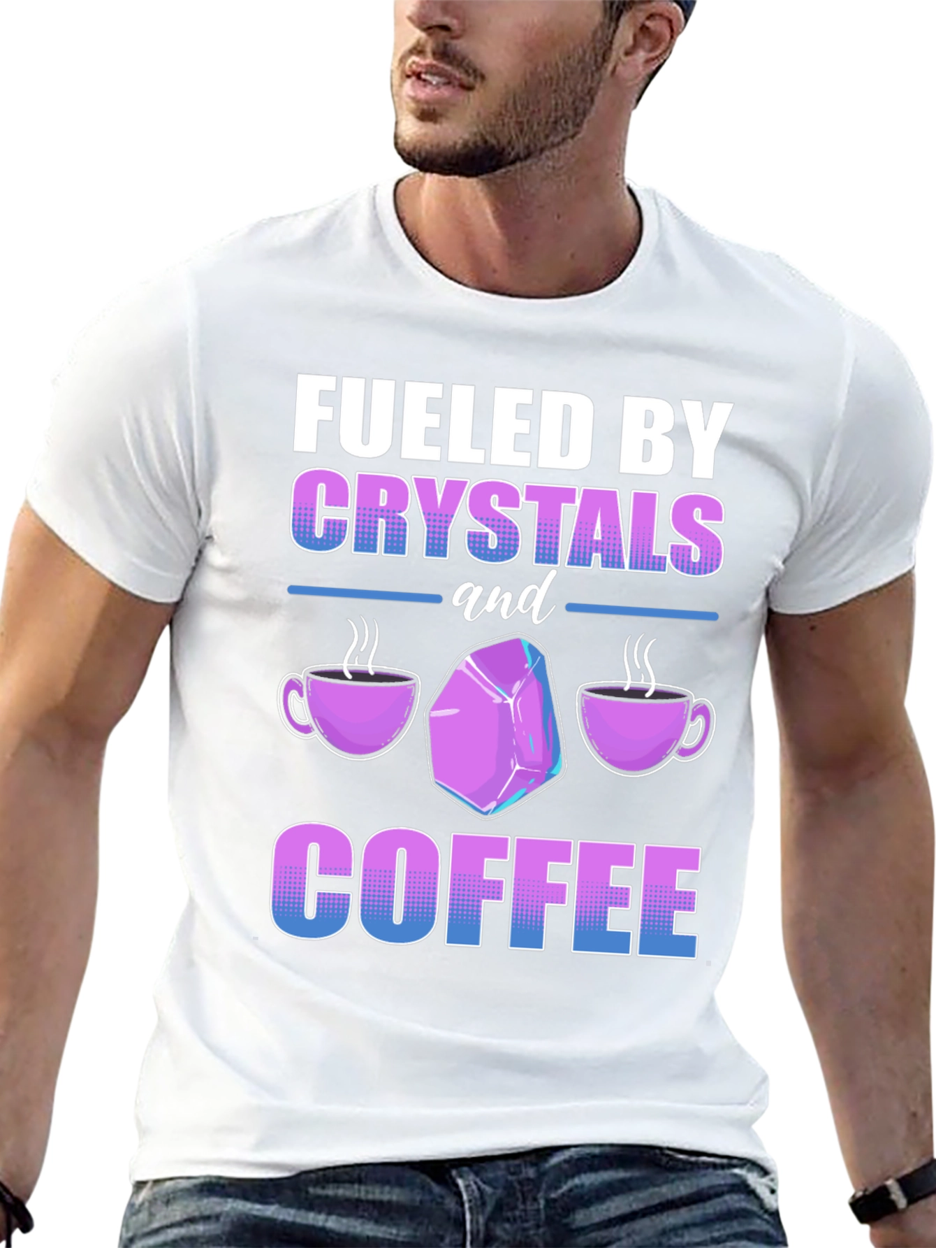 Fueled By Crystals and Coffee Graphic Tee - 13