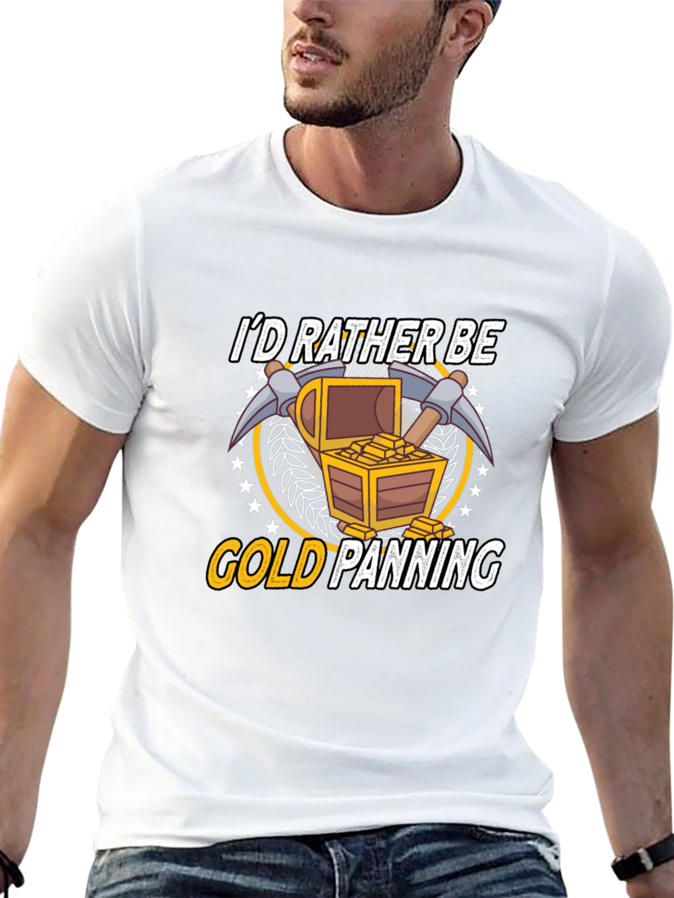 Black Gold Panning T-Shirt - Funny Miner Gift view 13
