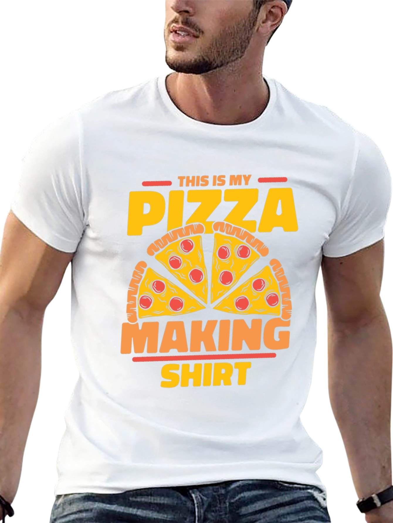 Black Pizza Making T-Shirt - Funny Graphic Tee view 13