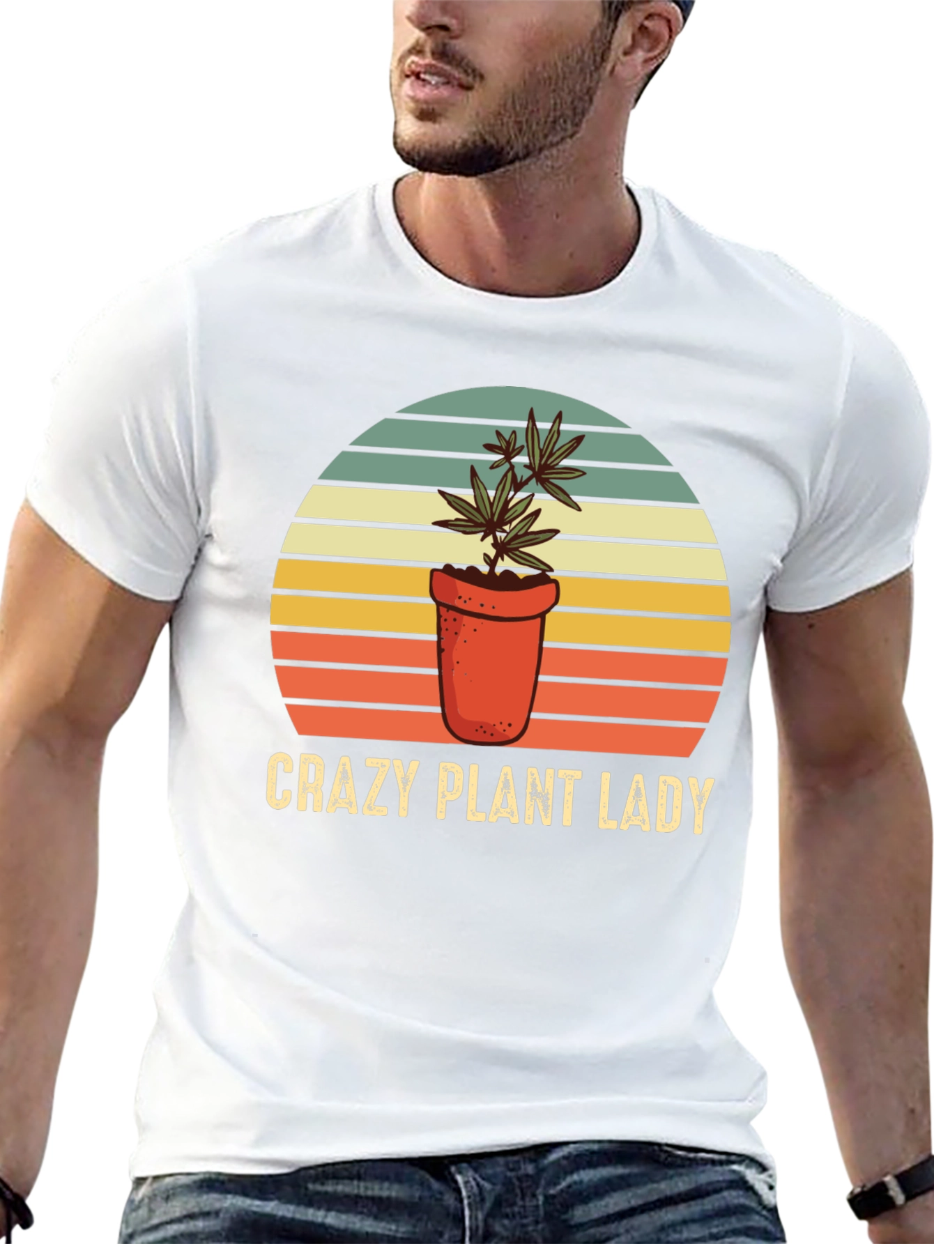 Black Crazy Plant Lady T-Shirt - Novelty Tee view 13