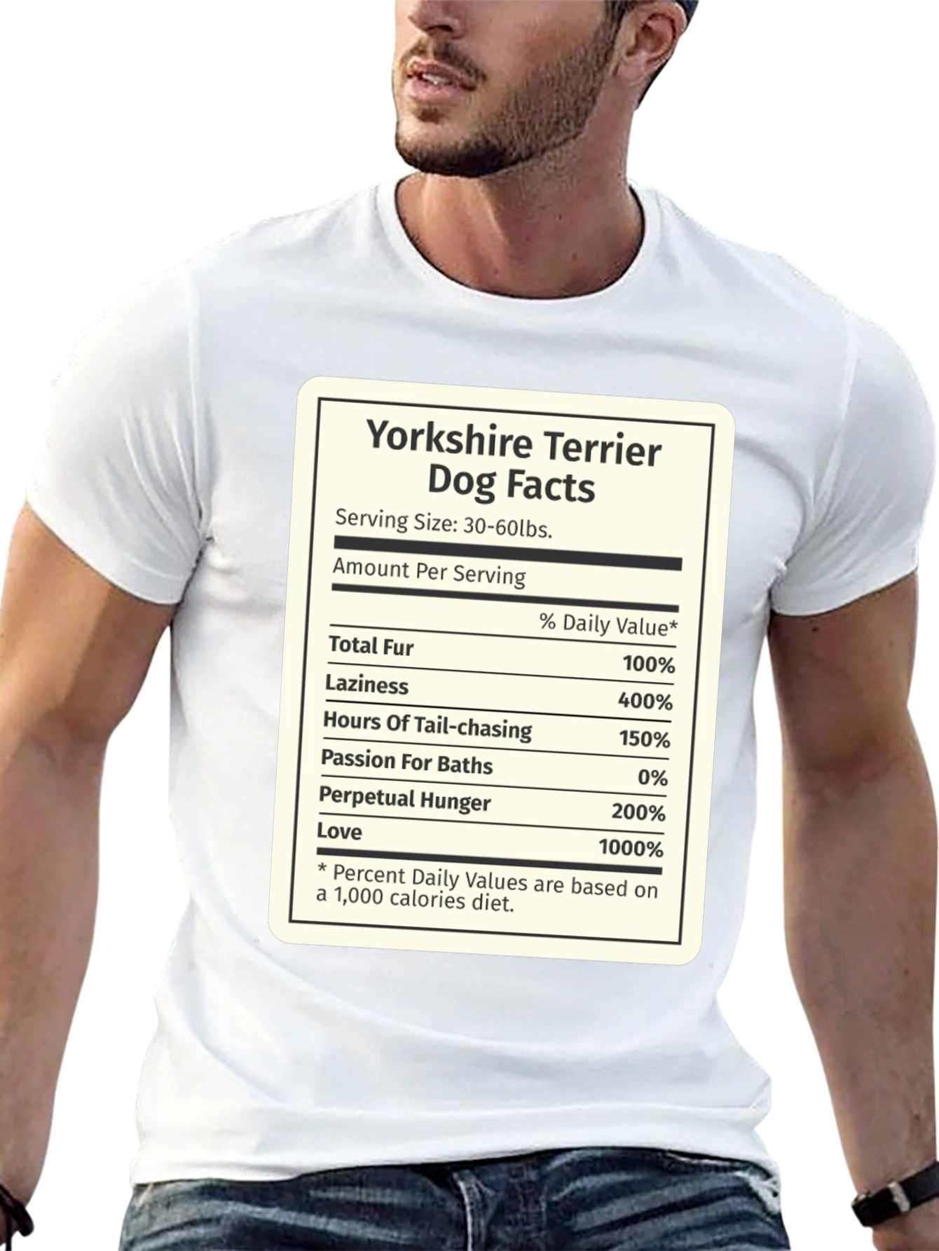 Black Yorkshire Terrier Dog Facts Funny Novelty T-Shirt view 13