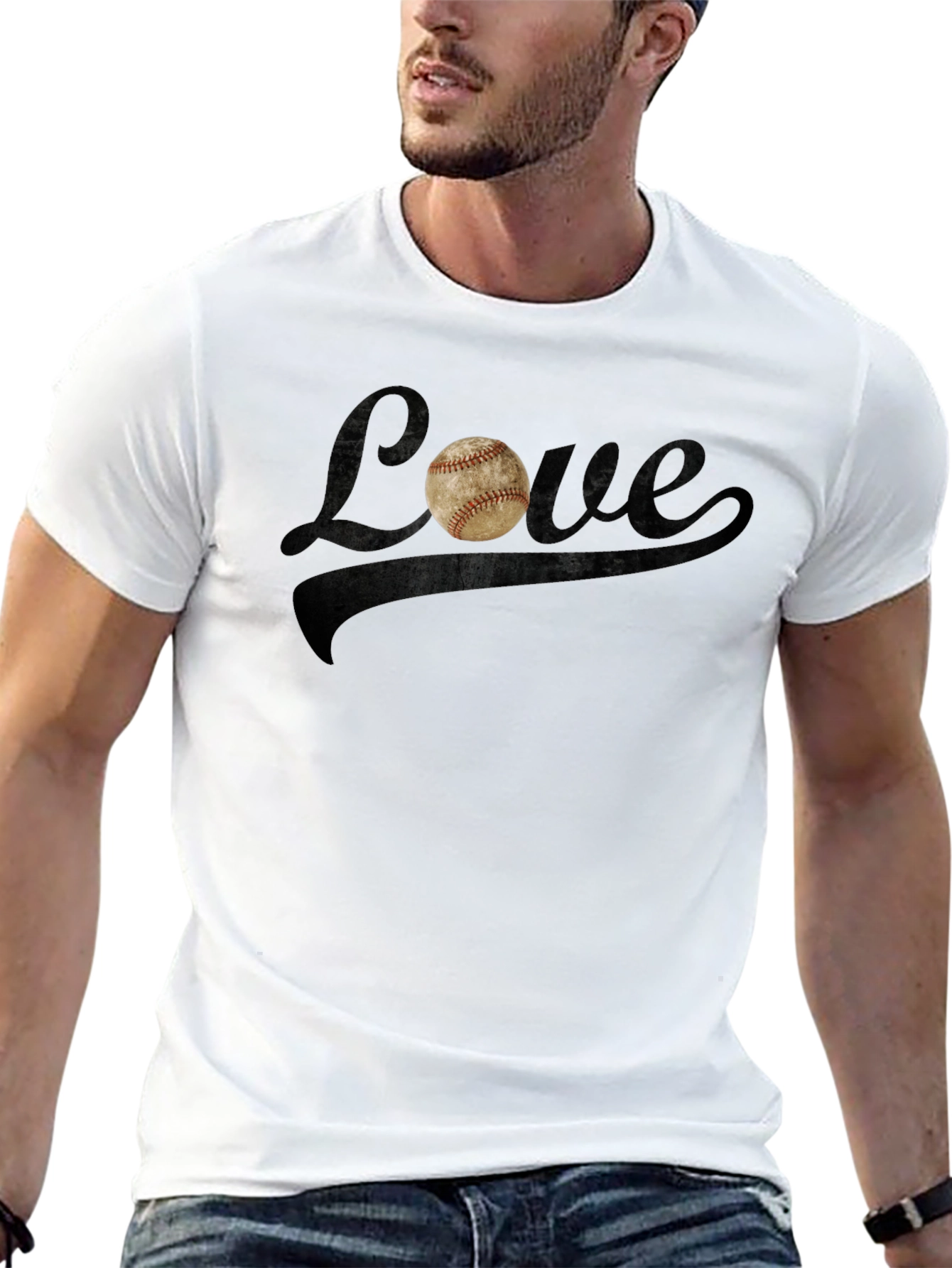 Black Baseball Love Graphic Tee - Black view 13
