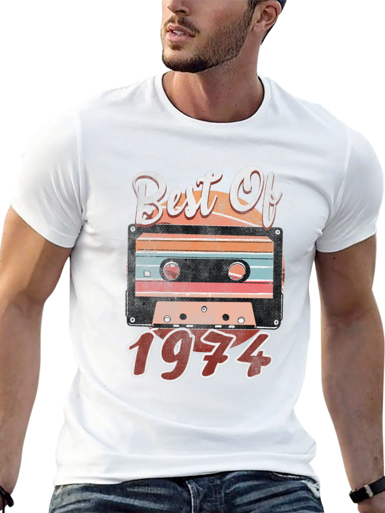 Black Best of 1974 Cassette Tape T-Shirt view 13