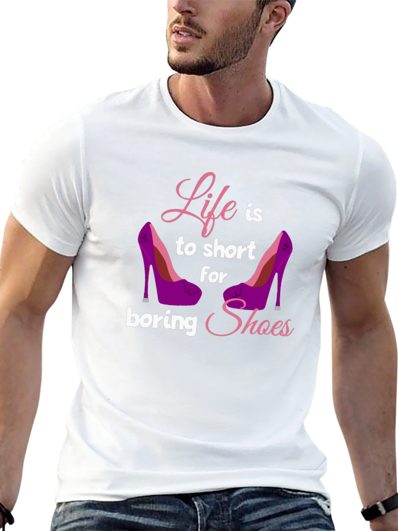 Black Life Too Short T-Shirt - Shoe Lover Tee view 13