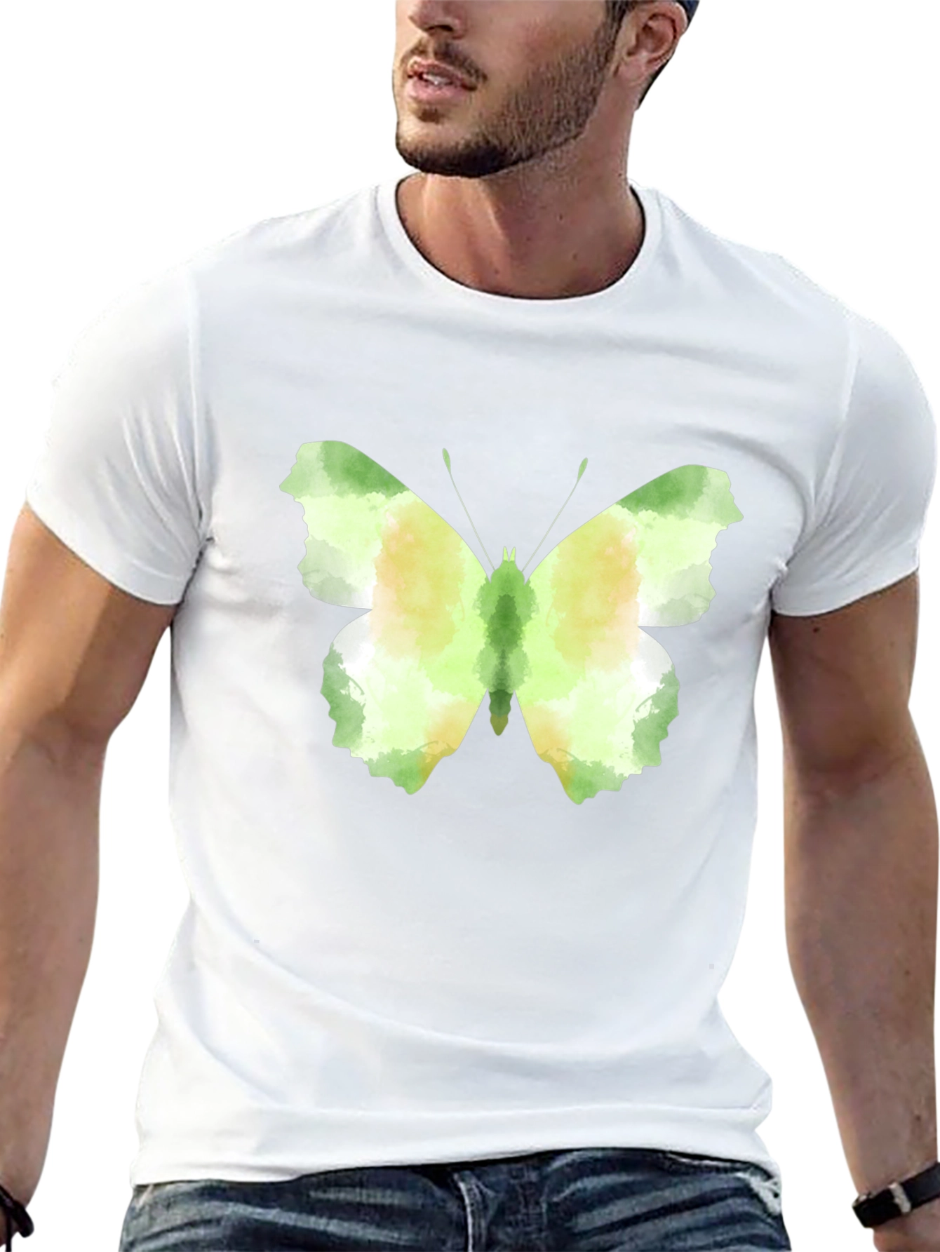 Black Butterfly Graphic Tee - Stylish Men's Black T-Shirt view 13