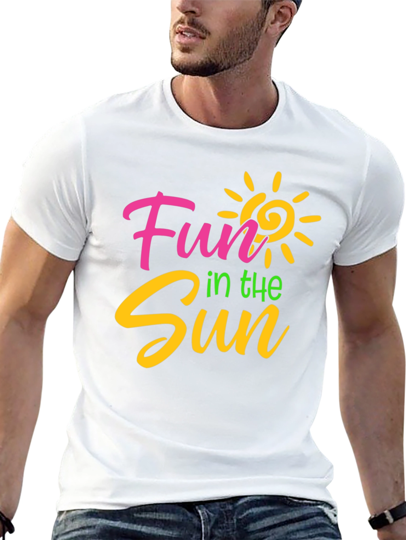 Black Fun in the Sun Graphic Tee - Black Cotton Blend view 13