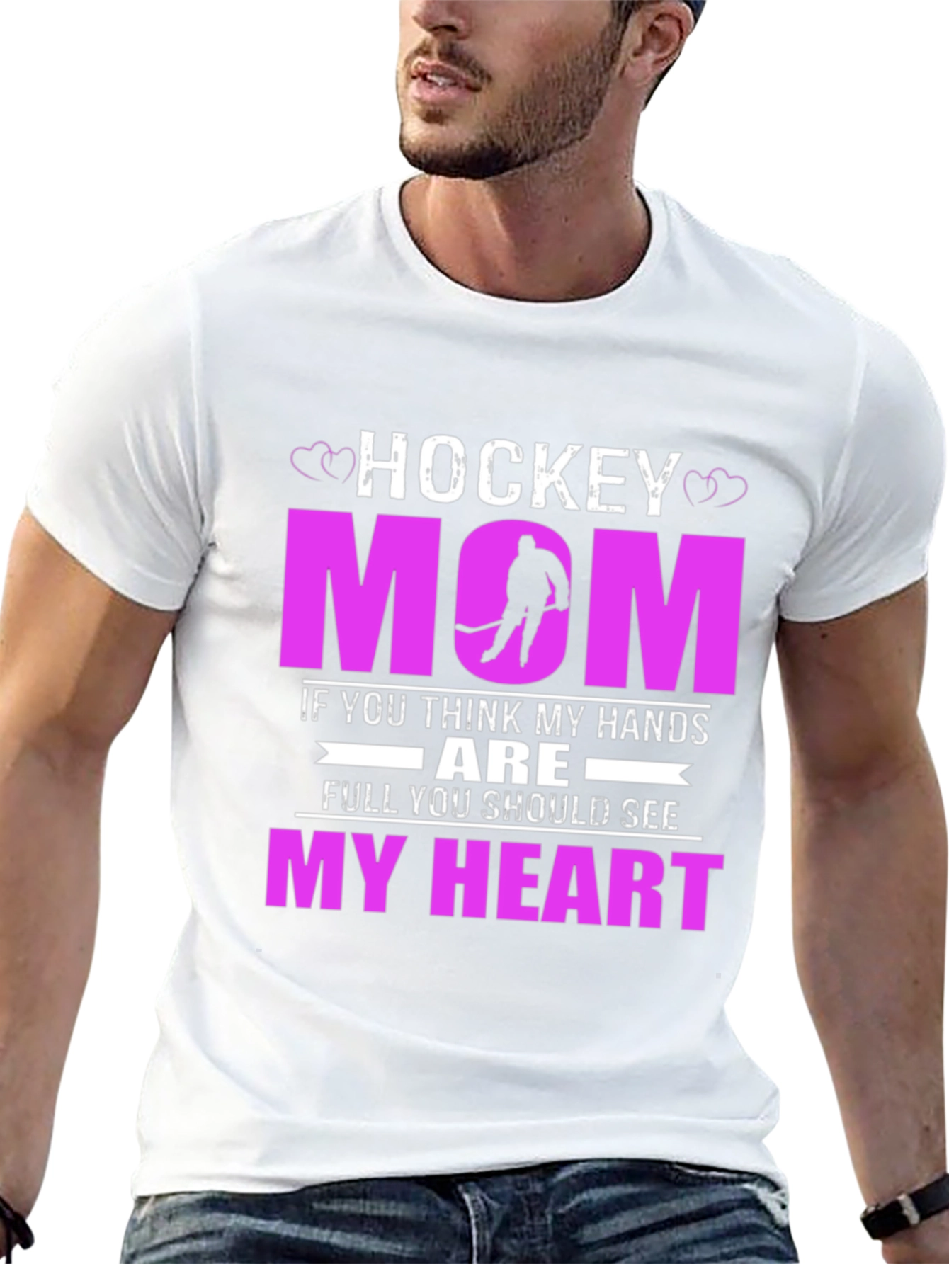 Black Hockey Mom T-Shirt - Show Your Pride! view 13