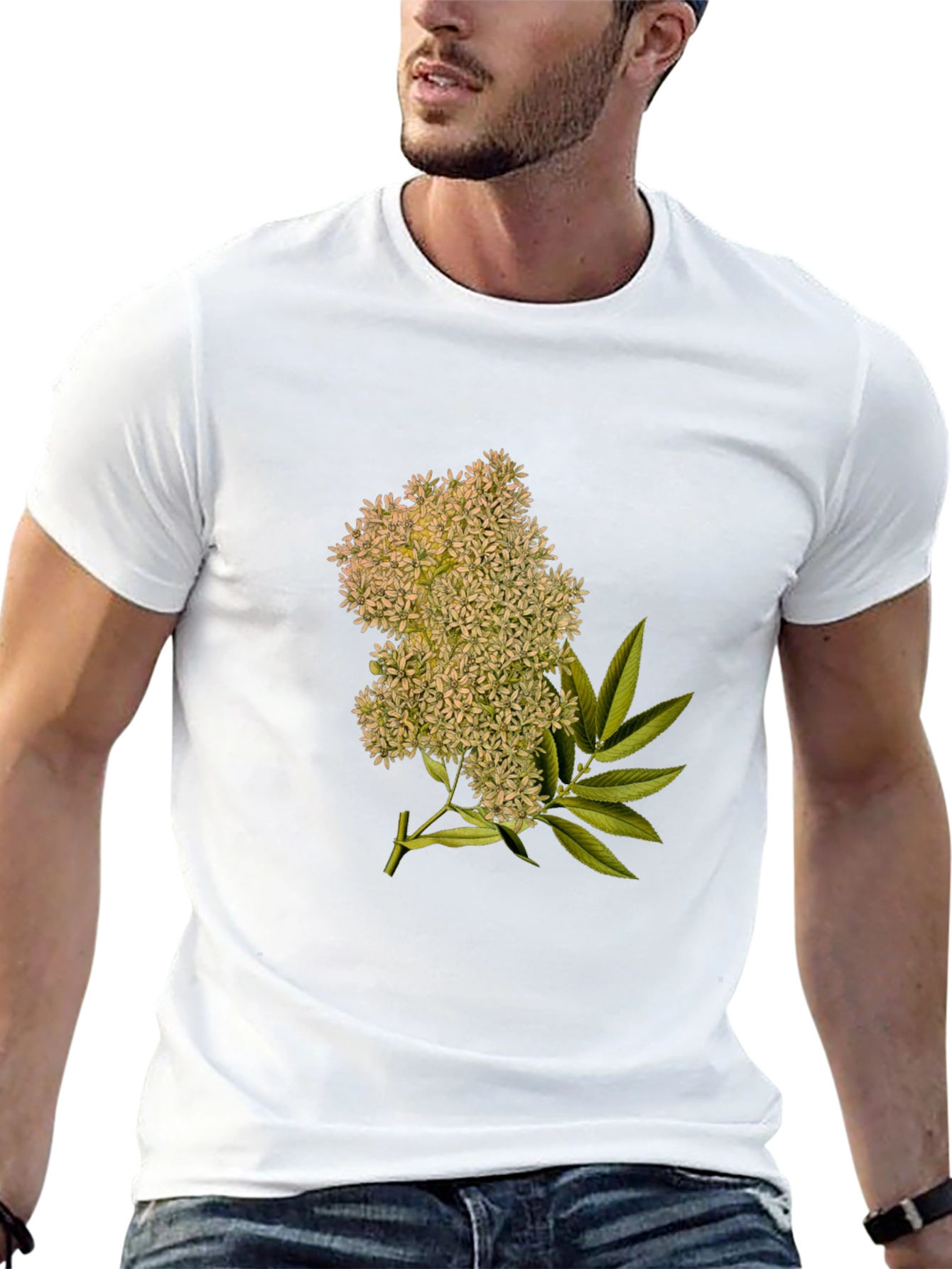 Black Floral Print Black T-Shirt view 13