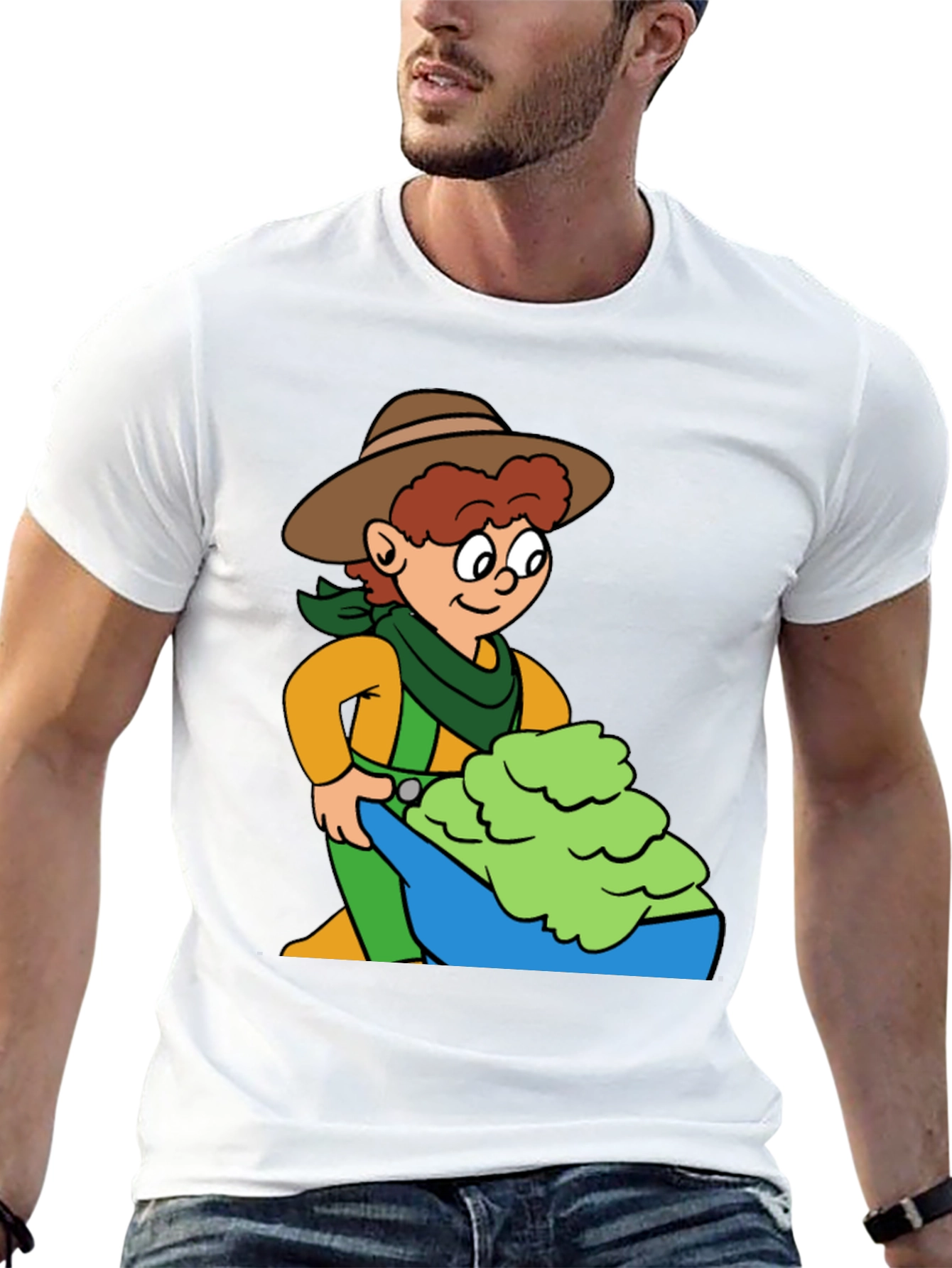 Black Cartoon Rancher Graphic Tee view 13