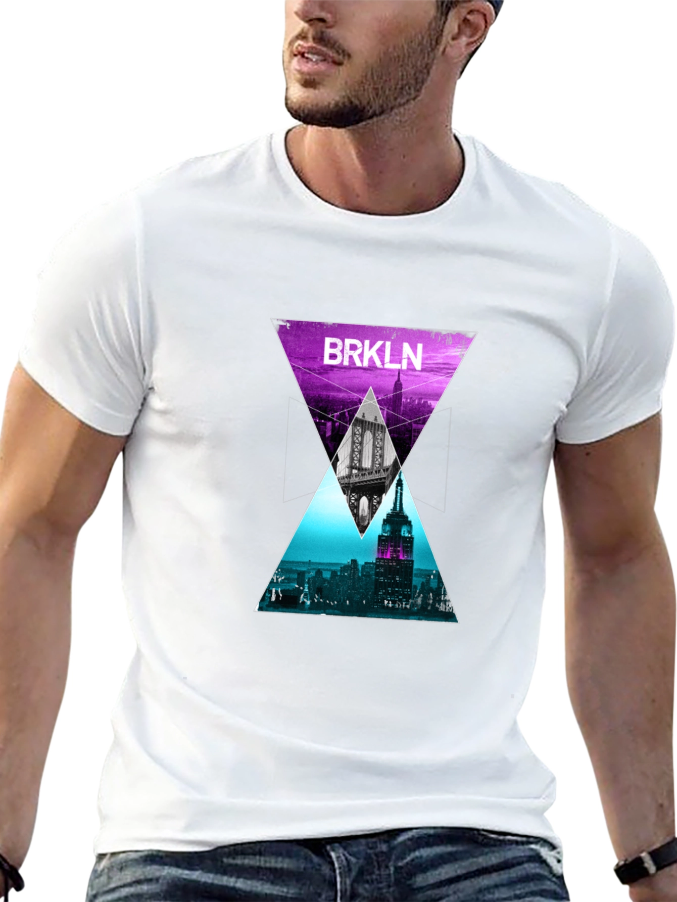 Black BRKLN Graphic Tee - Retro Cityscape T-Shirt view 13