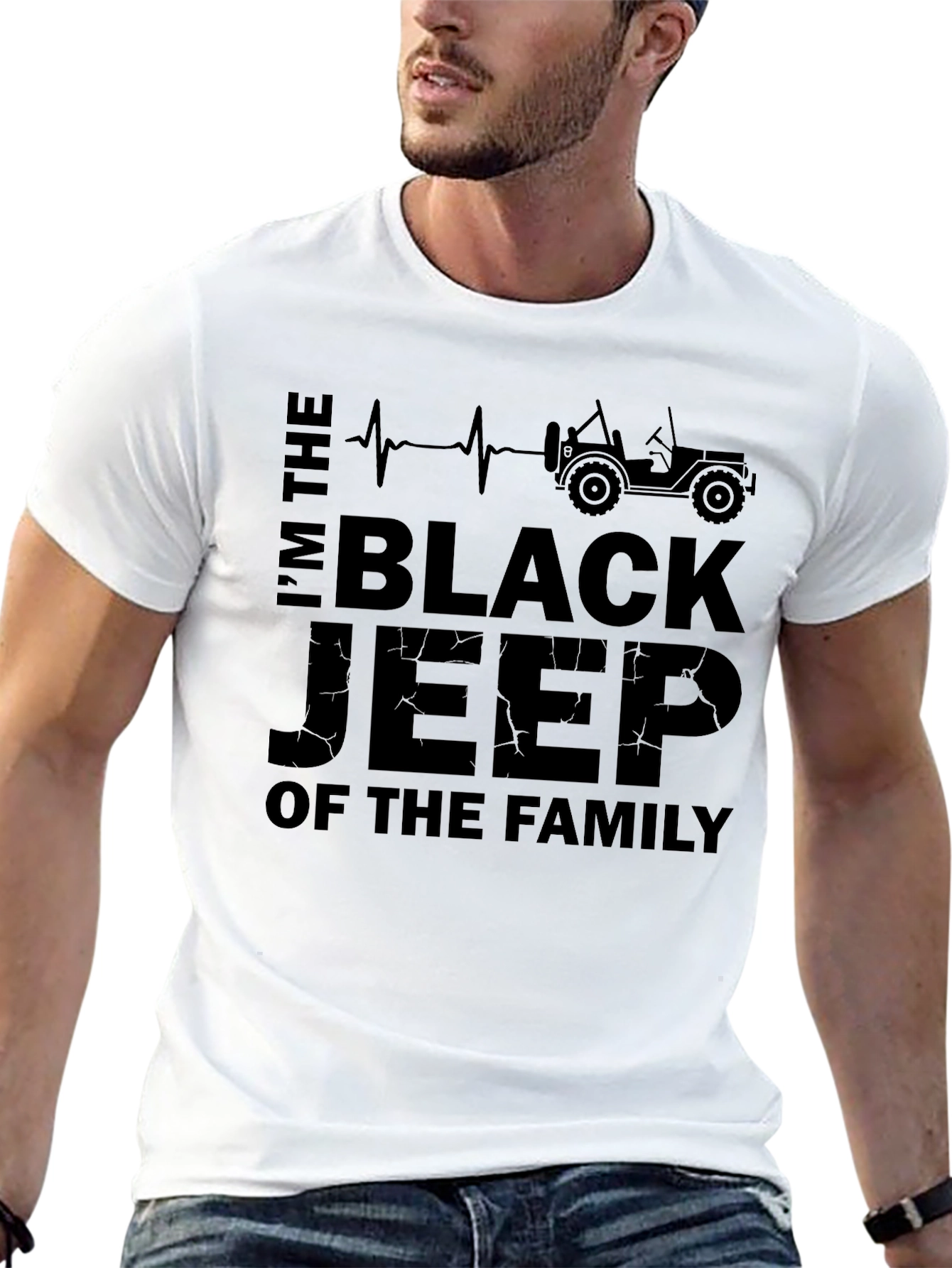 Black Black Jeep Family Graphic Tee view 13