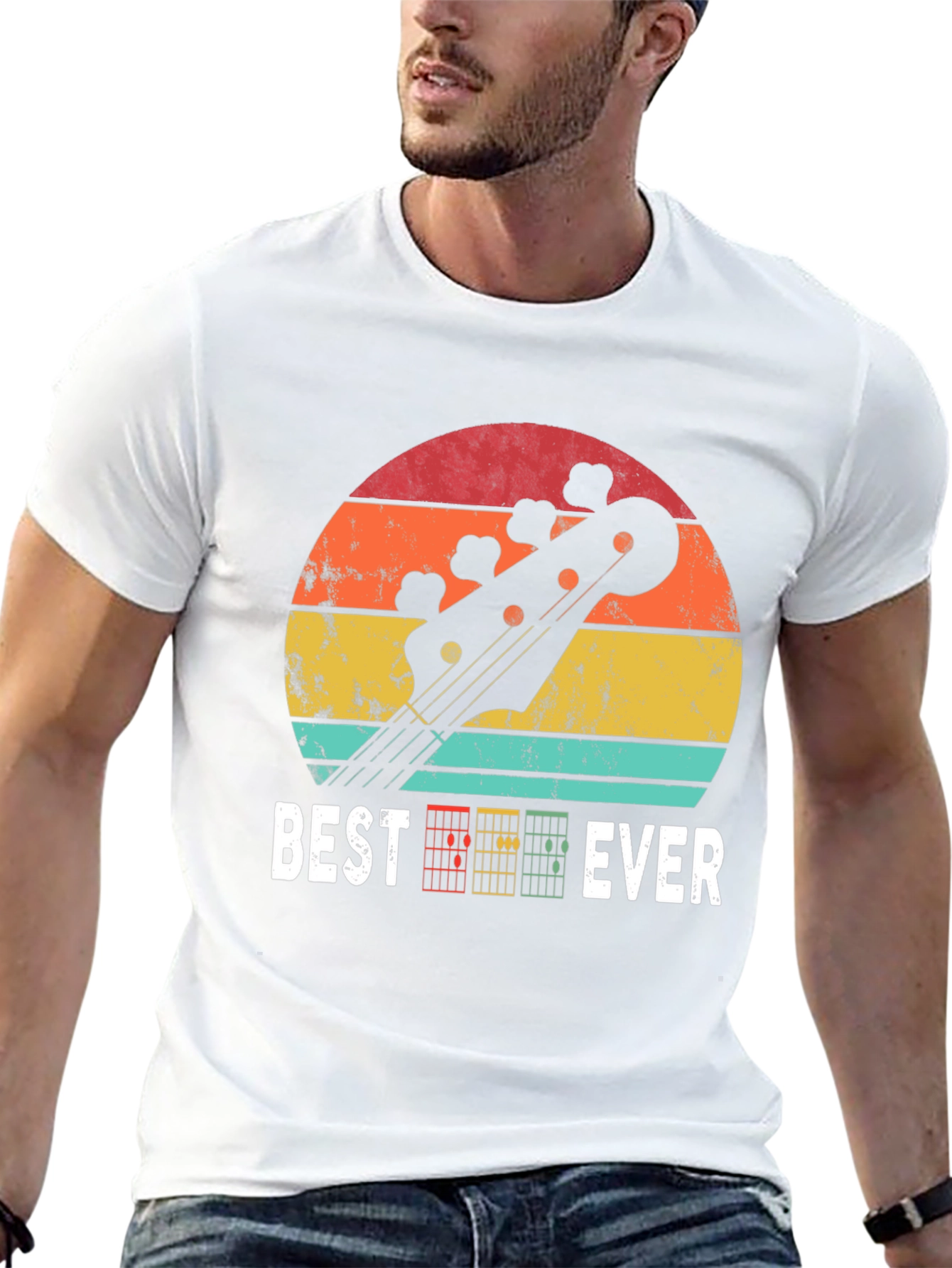 Black Best Guitar Ever T-Shirt - Retro Music Lover Tee view 13