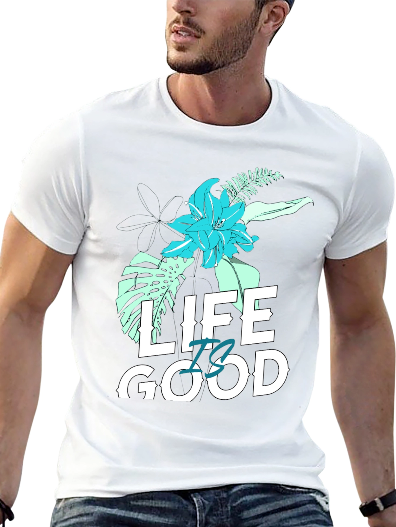 Black Life is Good Graphic T-Shirt - Black view 13
