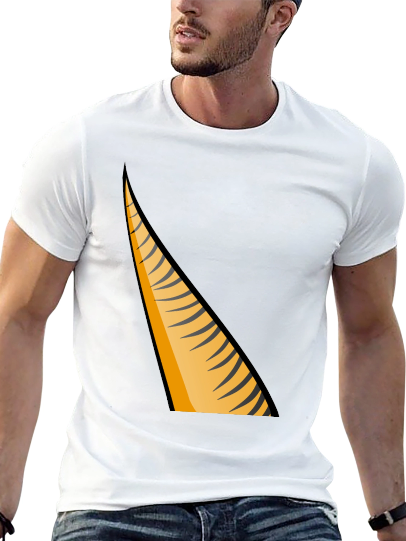 Black Tiger Stripe Graphic T-Shirt - Men's Fashion Tee view 13