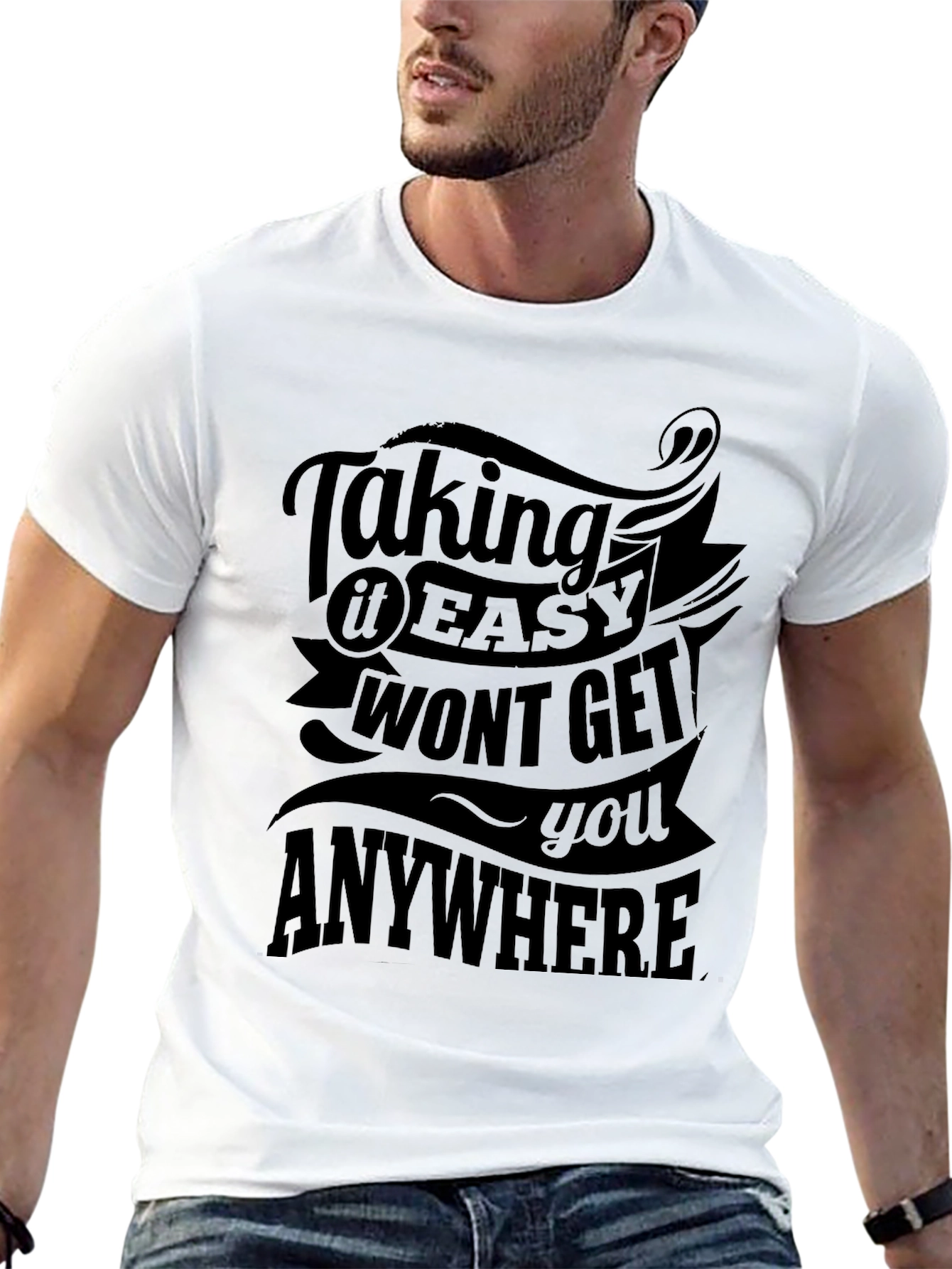 Black Taking it Easy Graphic T-Shirt view 13