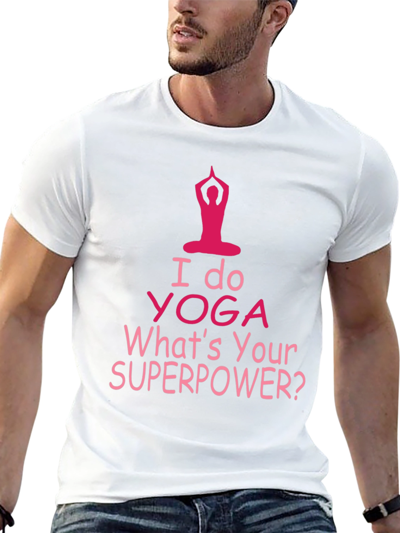 Black I Do Yoga What's Your Superpower T-Shirt view 13