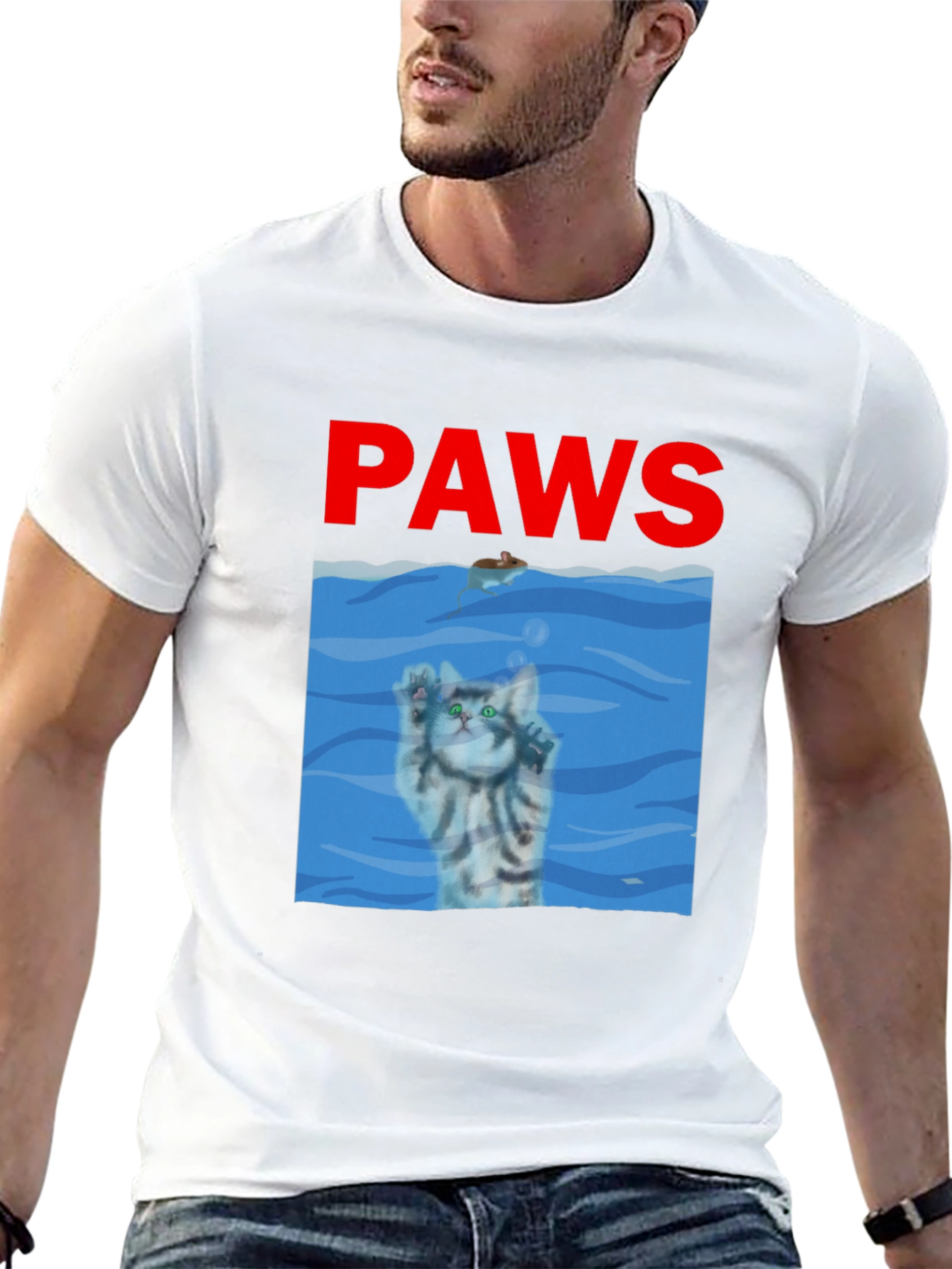 Black Paws Cat Parody T-Shirt  view 13