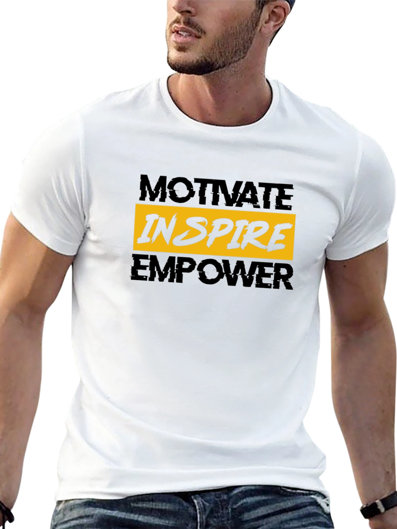 Black Motivate Inspire Empower Graphic Tee view 13
