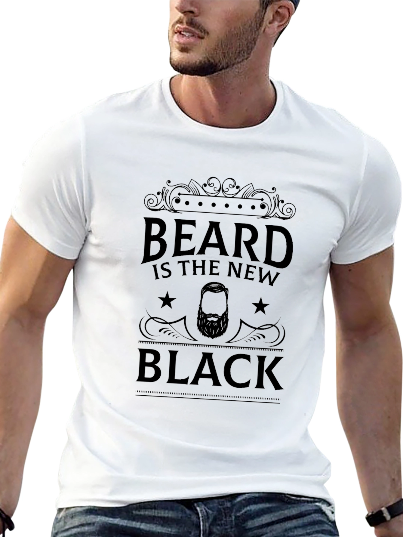 Black Beard is the New Black Graphic T-Shirt view 13