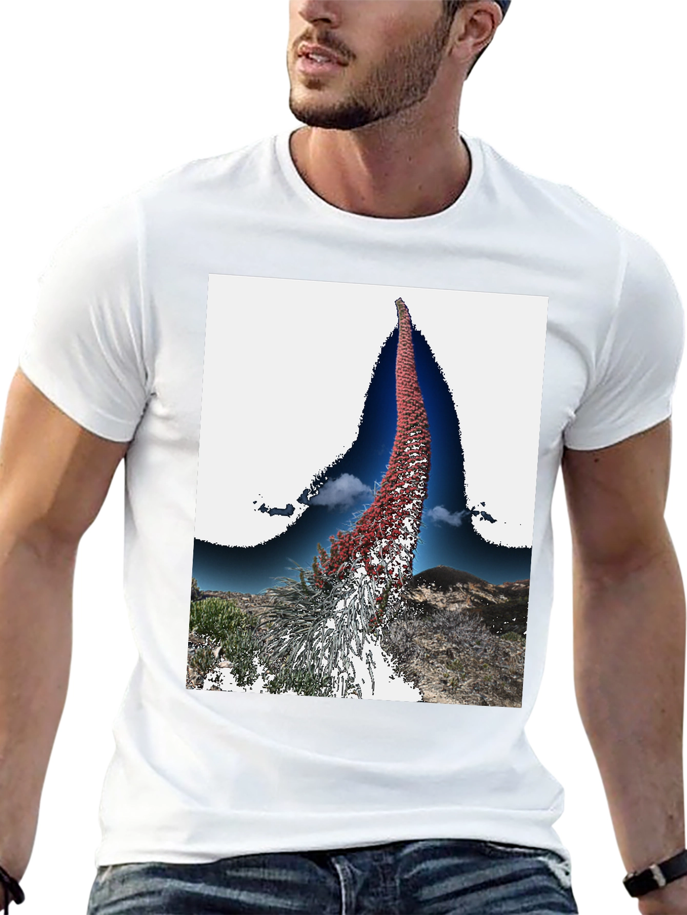 Black Unique Floral Graphic Tee view 13