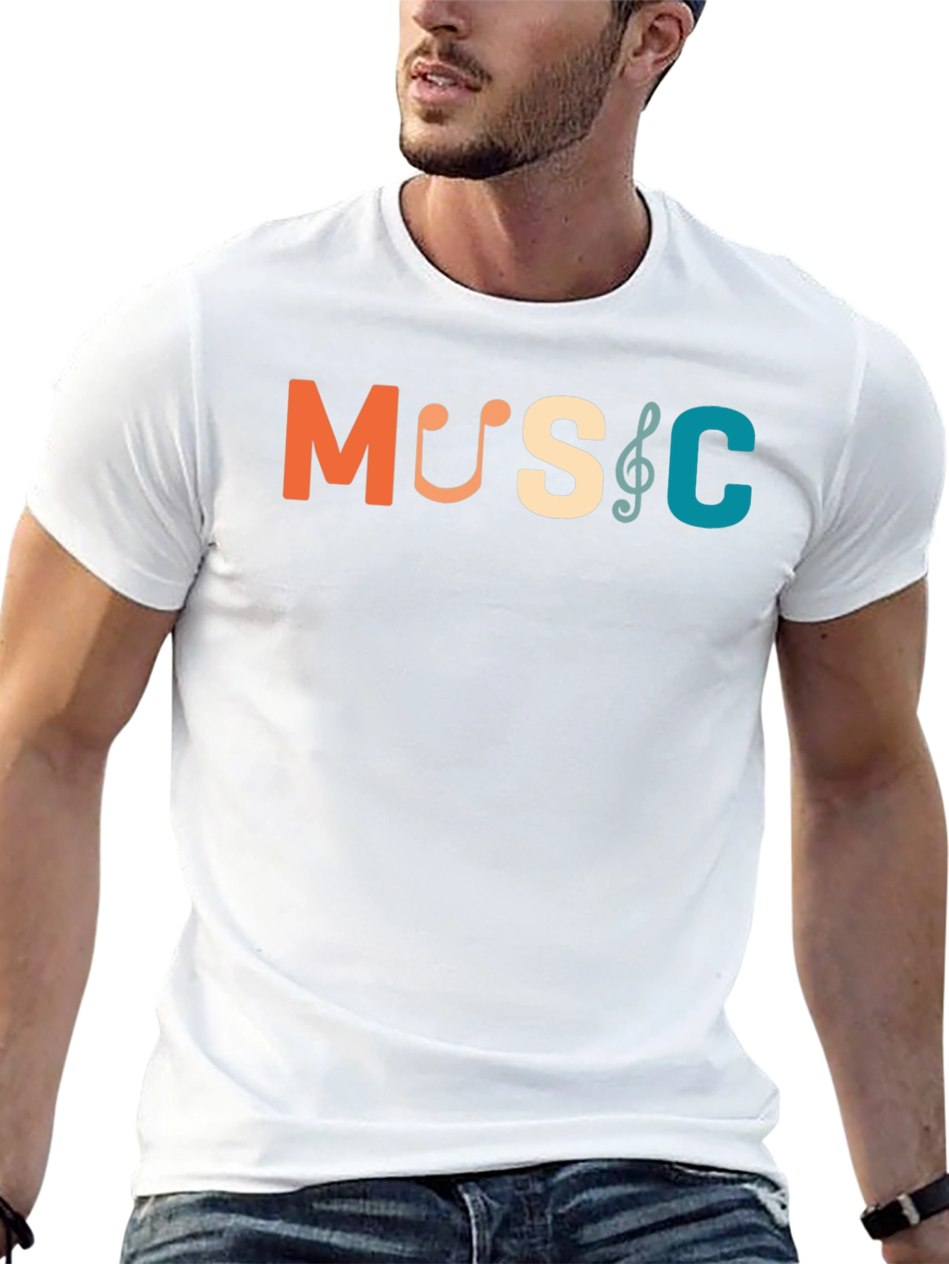 Black Music Themed Graphic T-Shirt | Soft Cotton Blend Tee view 13