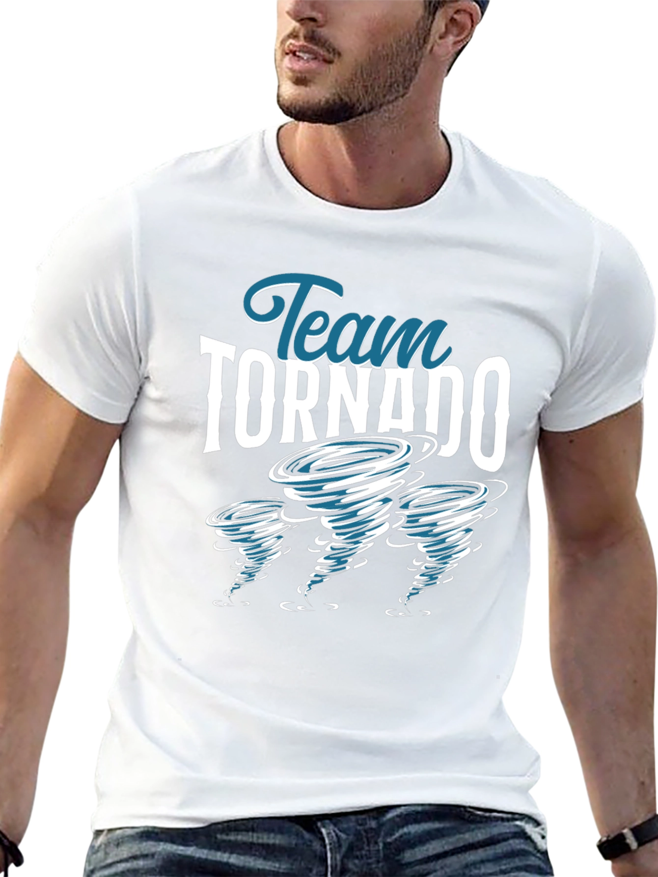 Black Team Tornado Graphic Tee - Stylish Cotton T-Shirt view 13