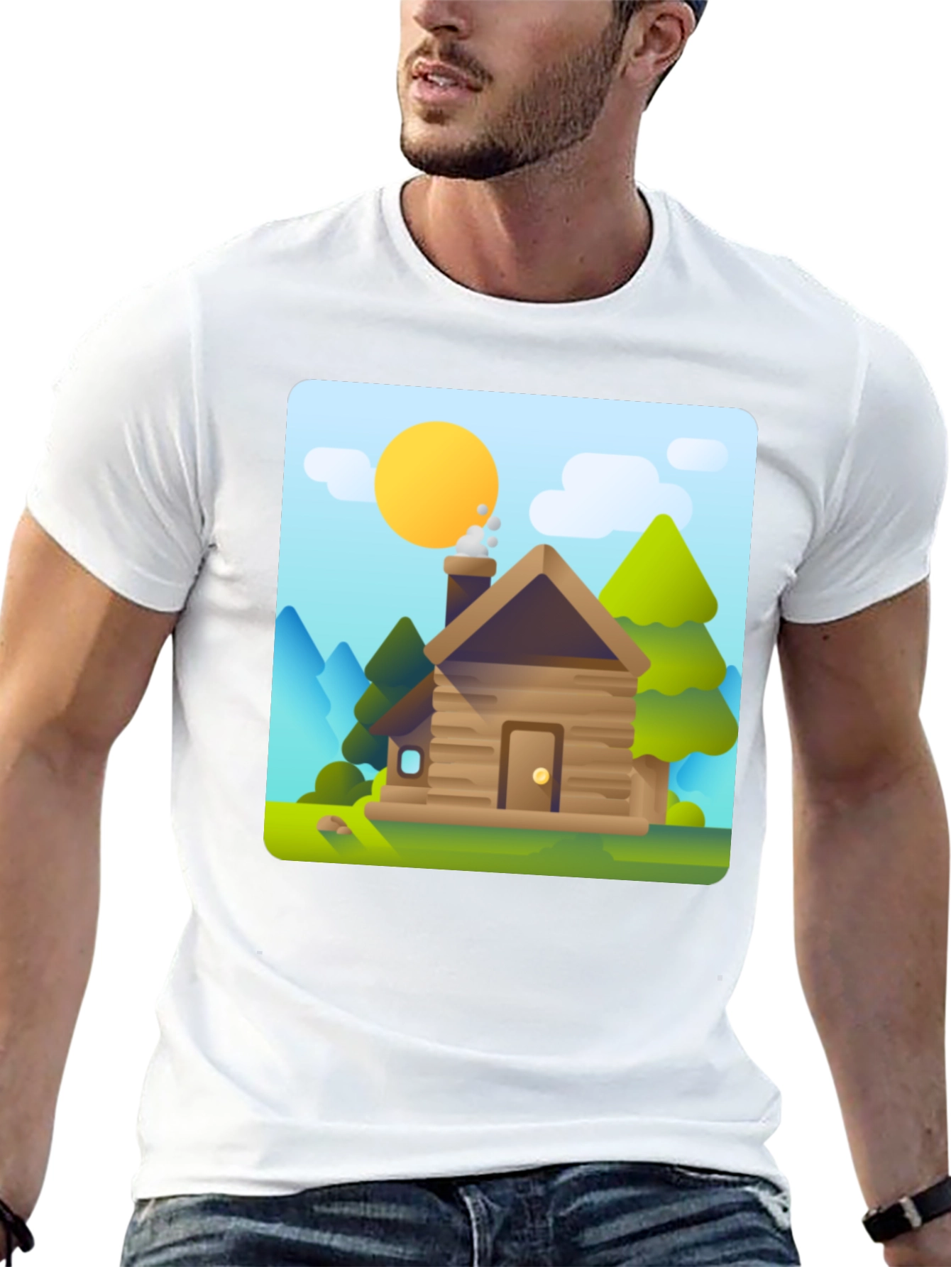 Black Cabin in the Woods Graphic Tee view 13