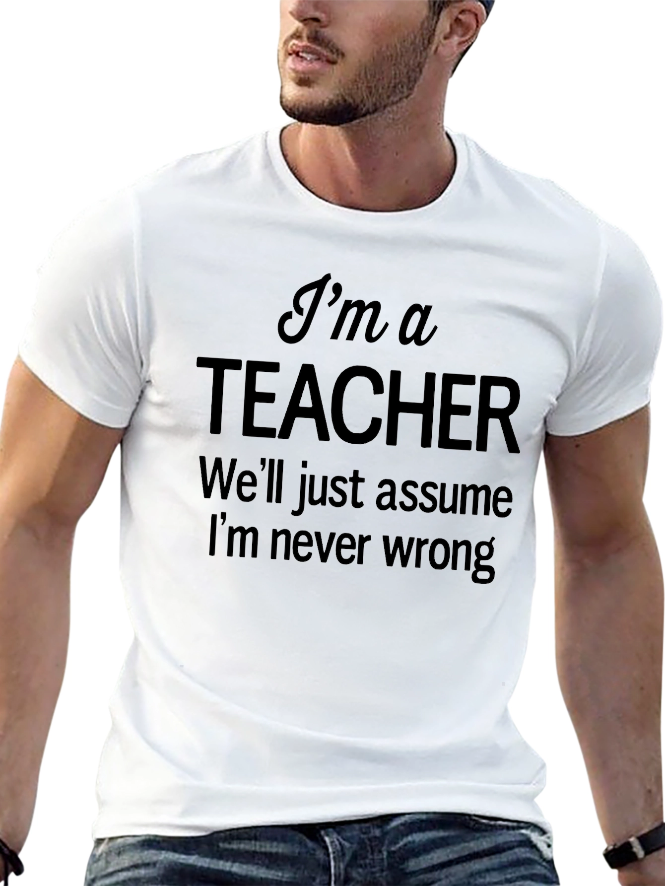 Black I'm a Teacher T-Shirt - Funny Novelty Graphic Tee view 13
