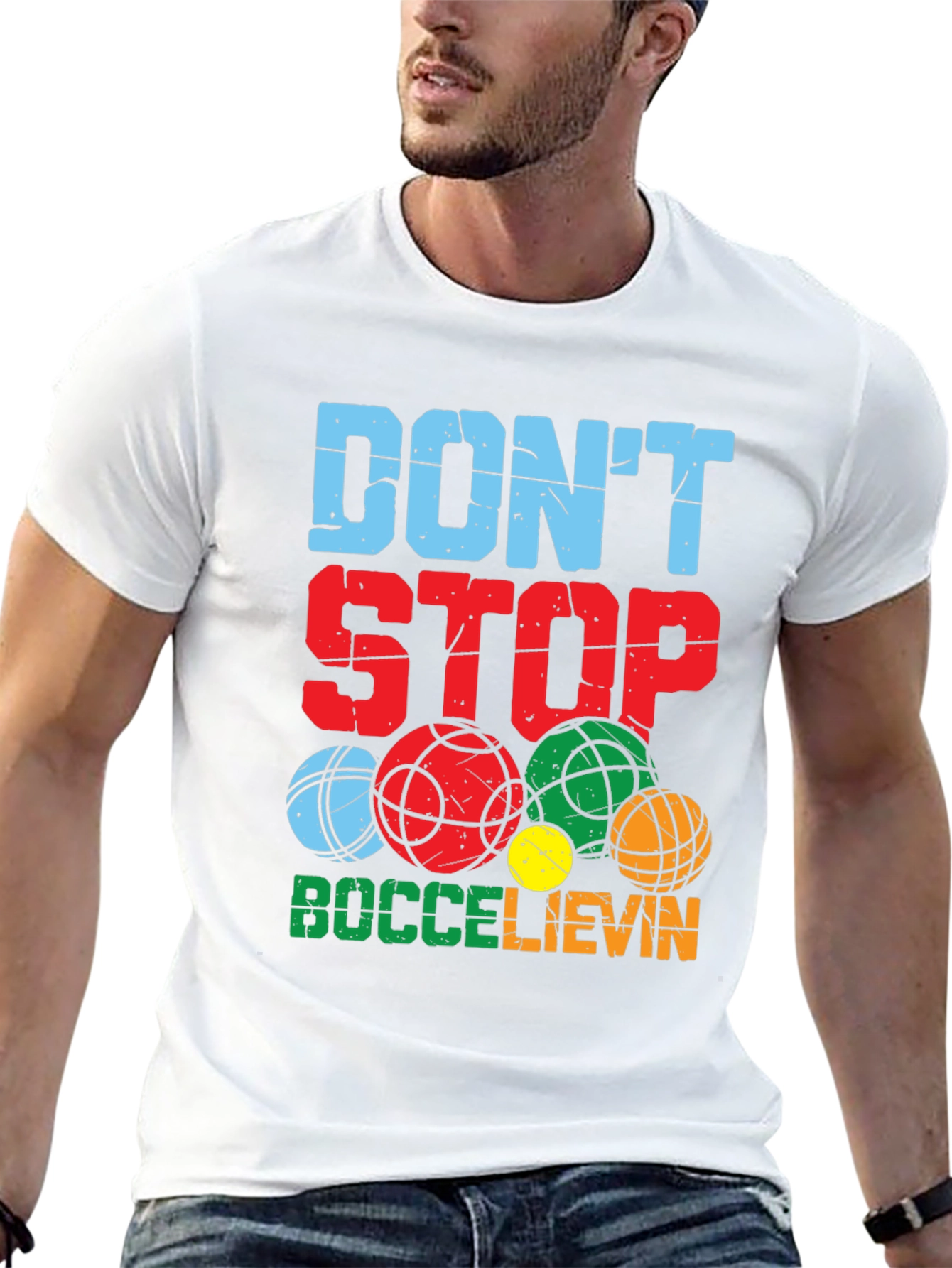 Black Don't Stop Boccelievin' T-Shirt view 13