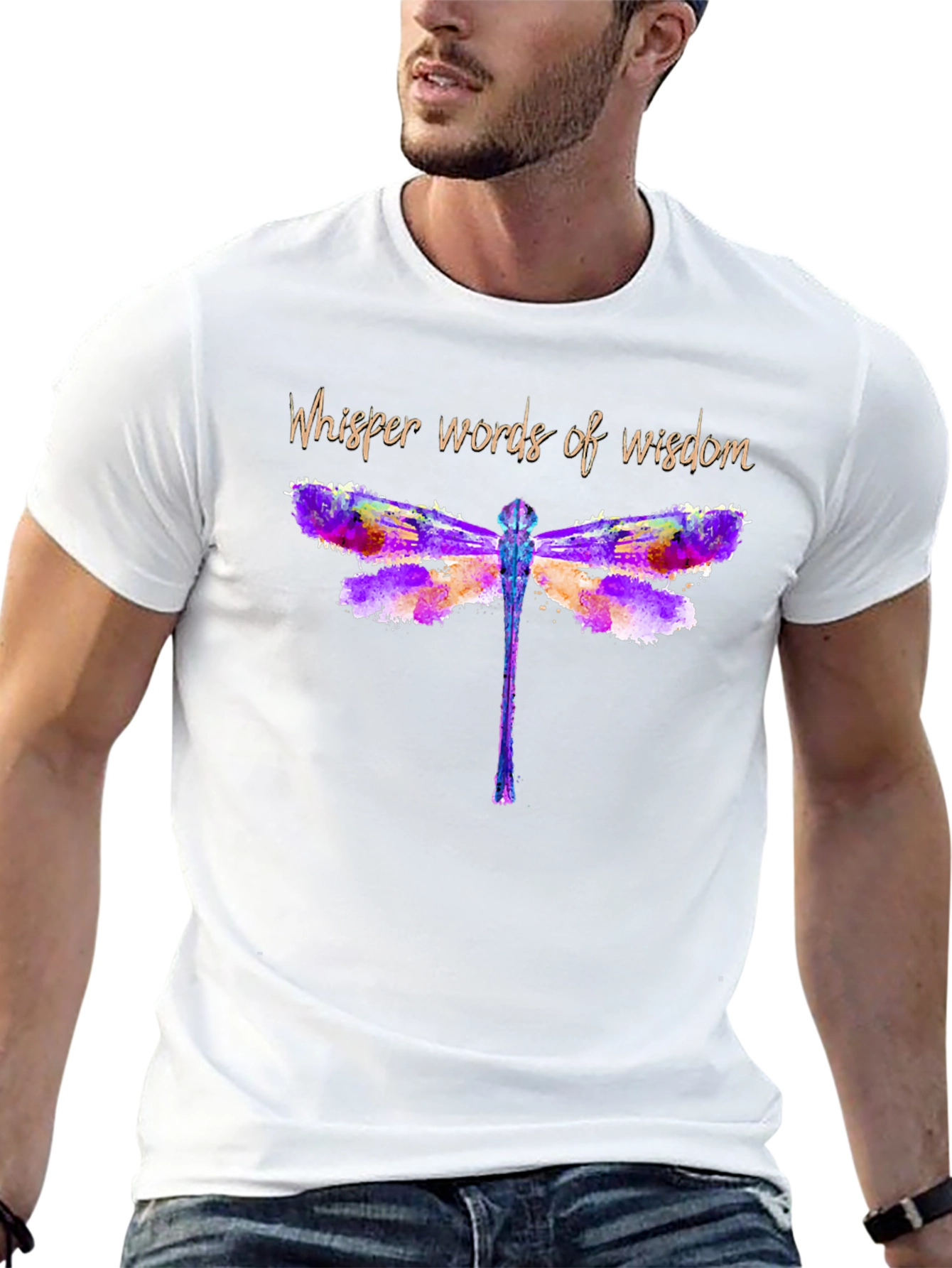 Black Whisper Words of Wisdom Dragonfly Tee view 13