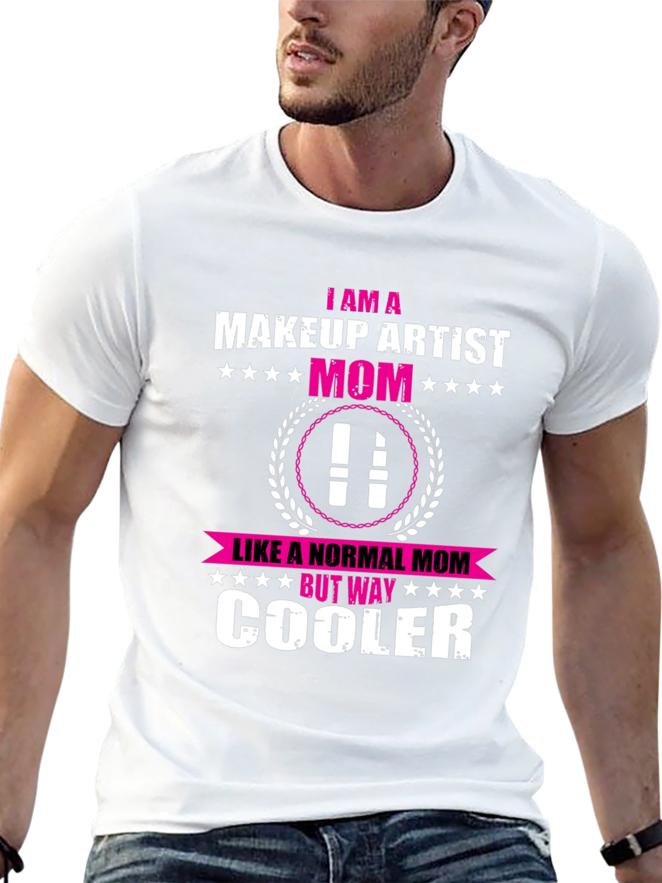 Black Makeup Artist Mom T-Shirt - Cool Mom Edition view 13